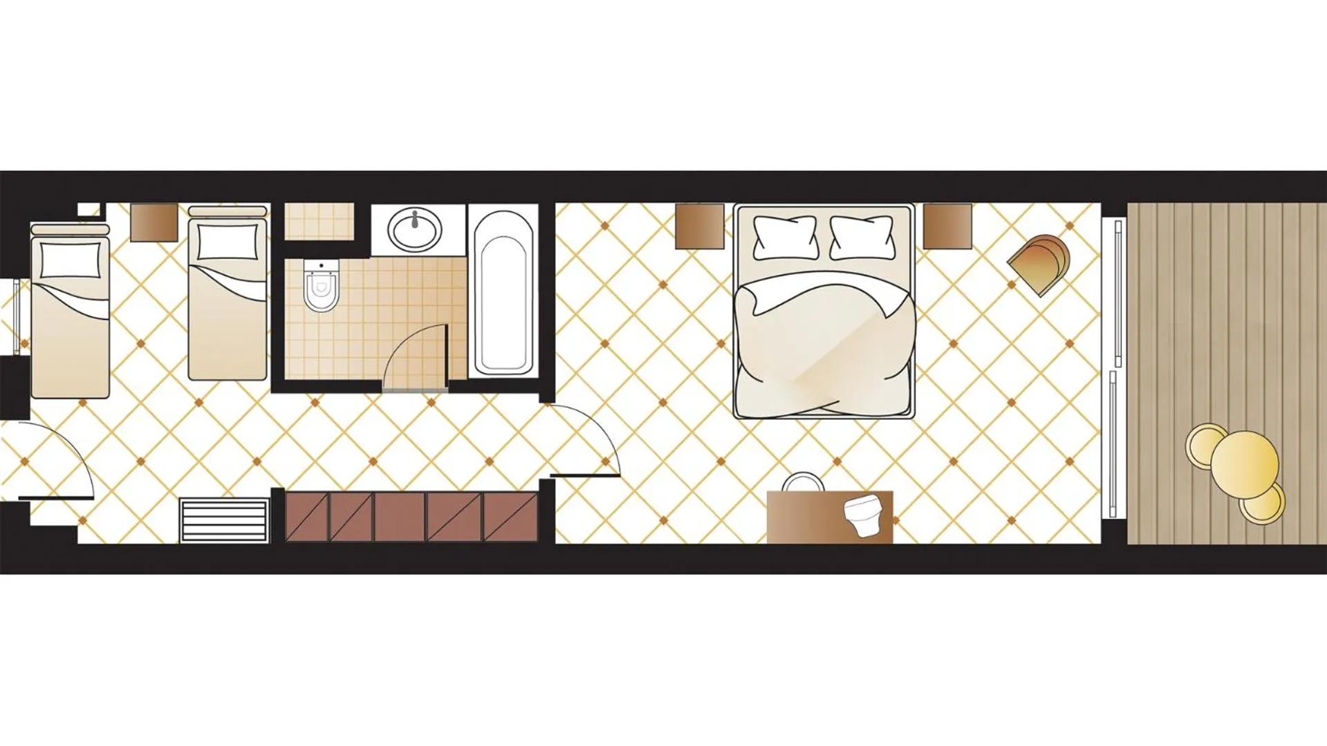 Floor plan in Grecotel LUXME Oasis at Riviera Olympia & Aqua Park