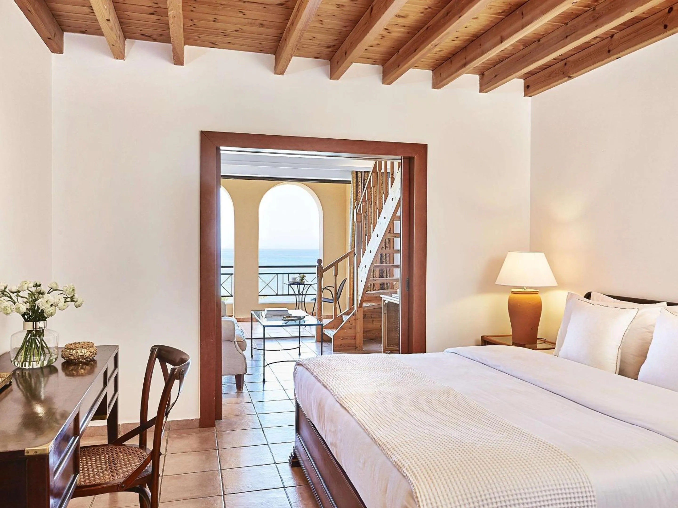 Bedroom, Bed in Grecotel LUXME Oasis at Riviera Olympia & Aqua Park