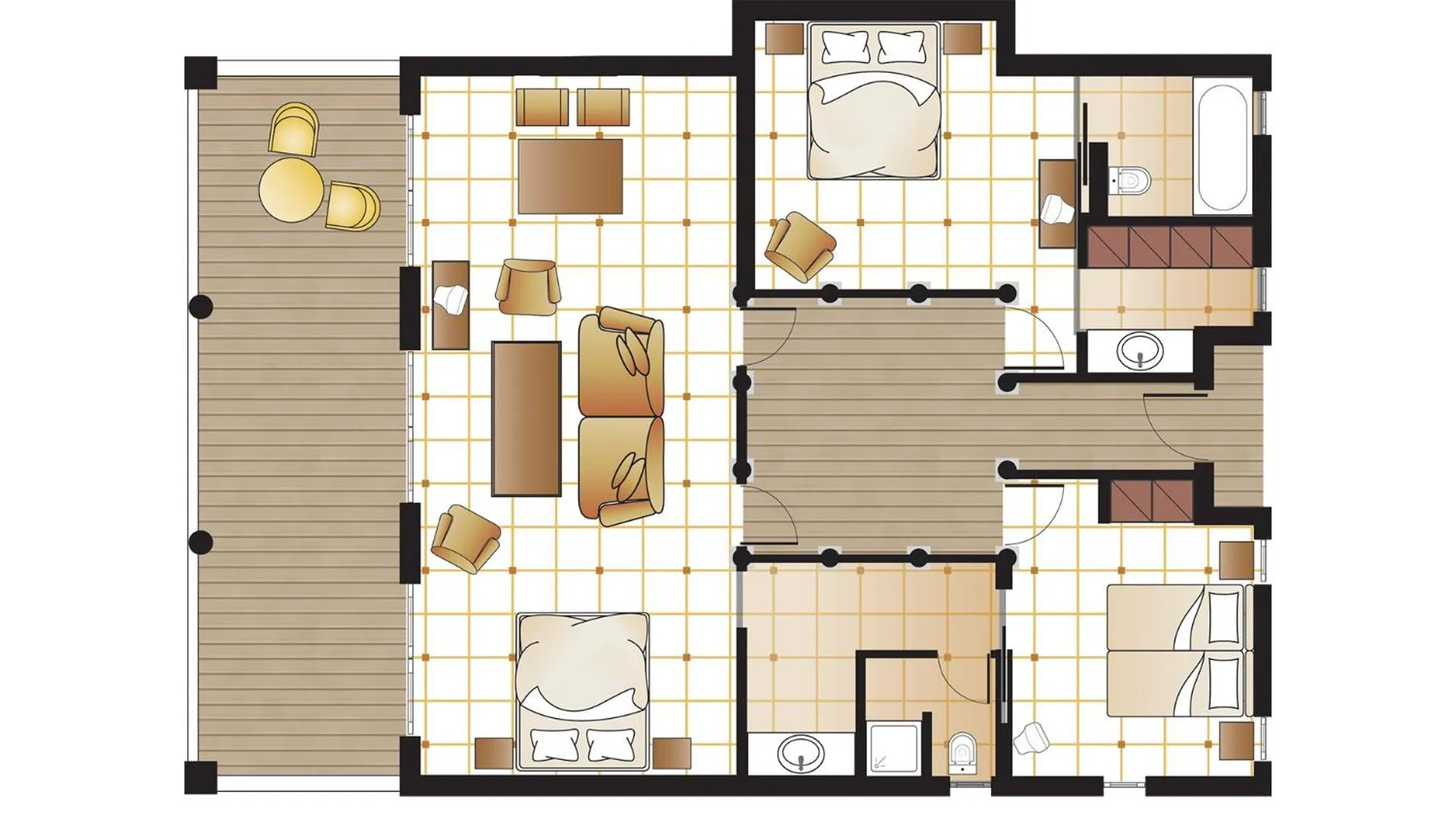 Floor plan in Grecotel LUXME Oasis at Riviera Olympia & Aqua Park