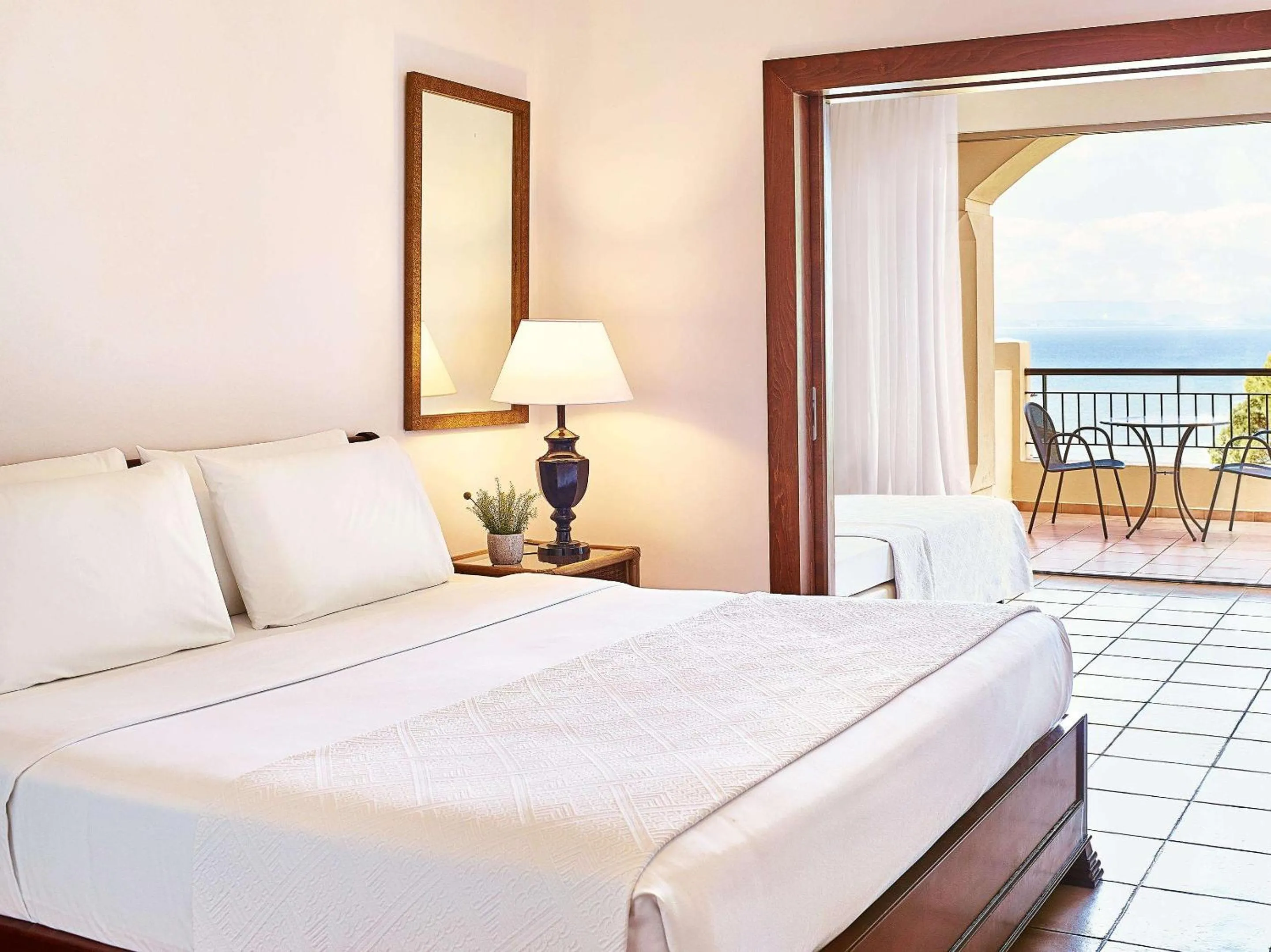 Bedroom, Bed in Grecotel LUXME Oasis at Riviera Olympia & Aqua Park