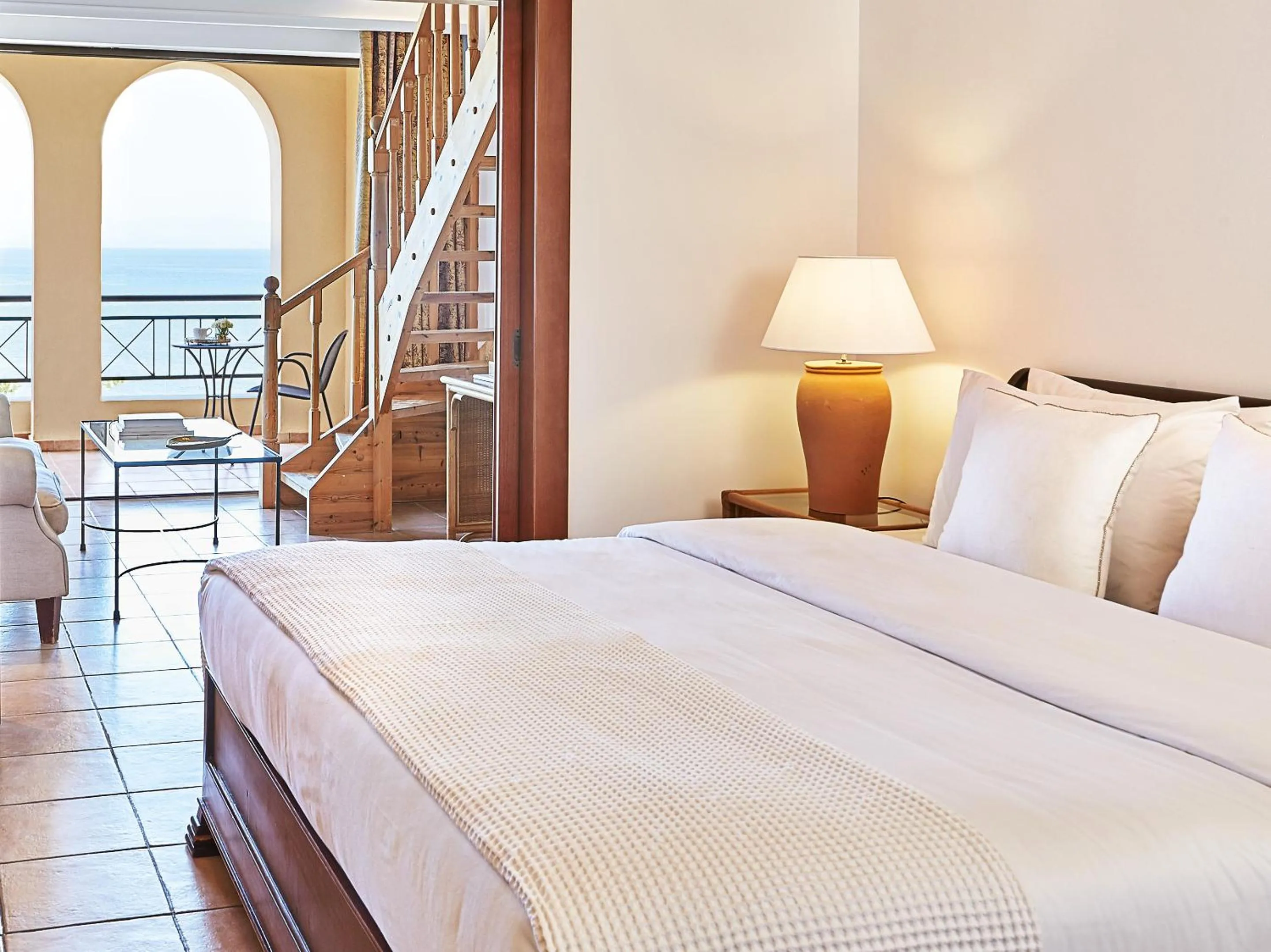 Bed in Grecotel LUXME Oasis at Riviera Olympia & Aqua Park