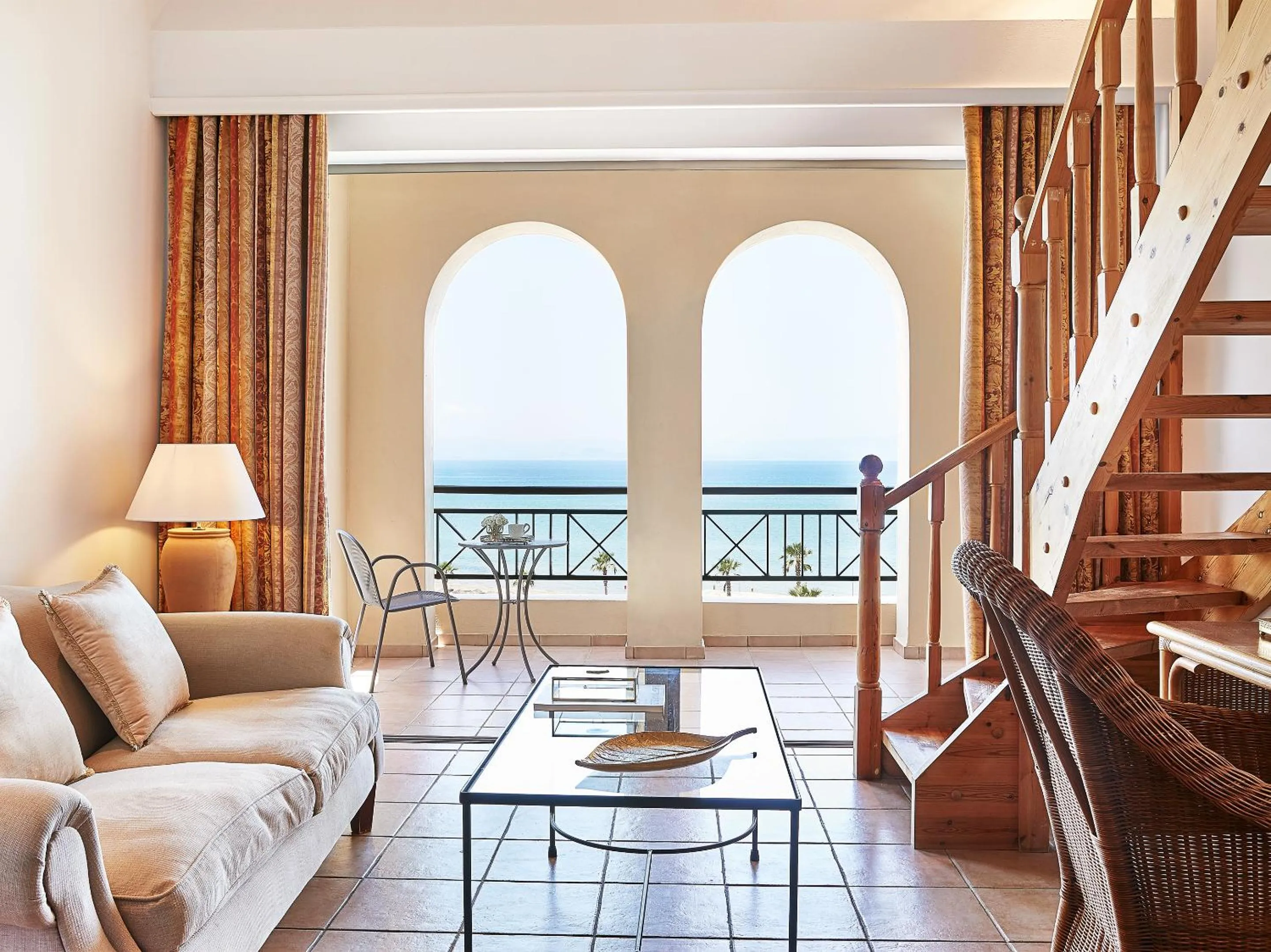 Living room in Grecotel LUXME Oasis at Riviera Olympia & Aqua Park