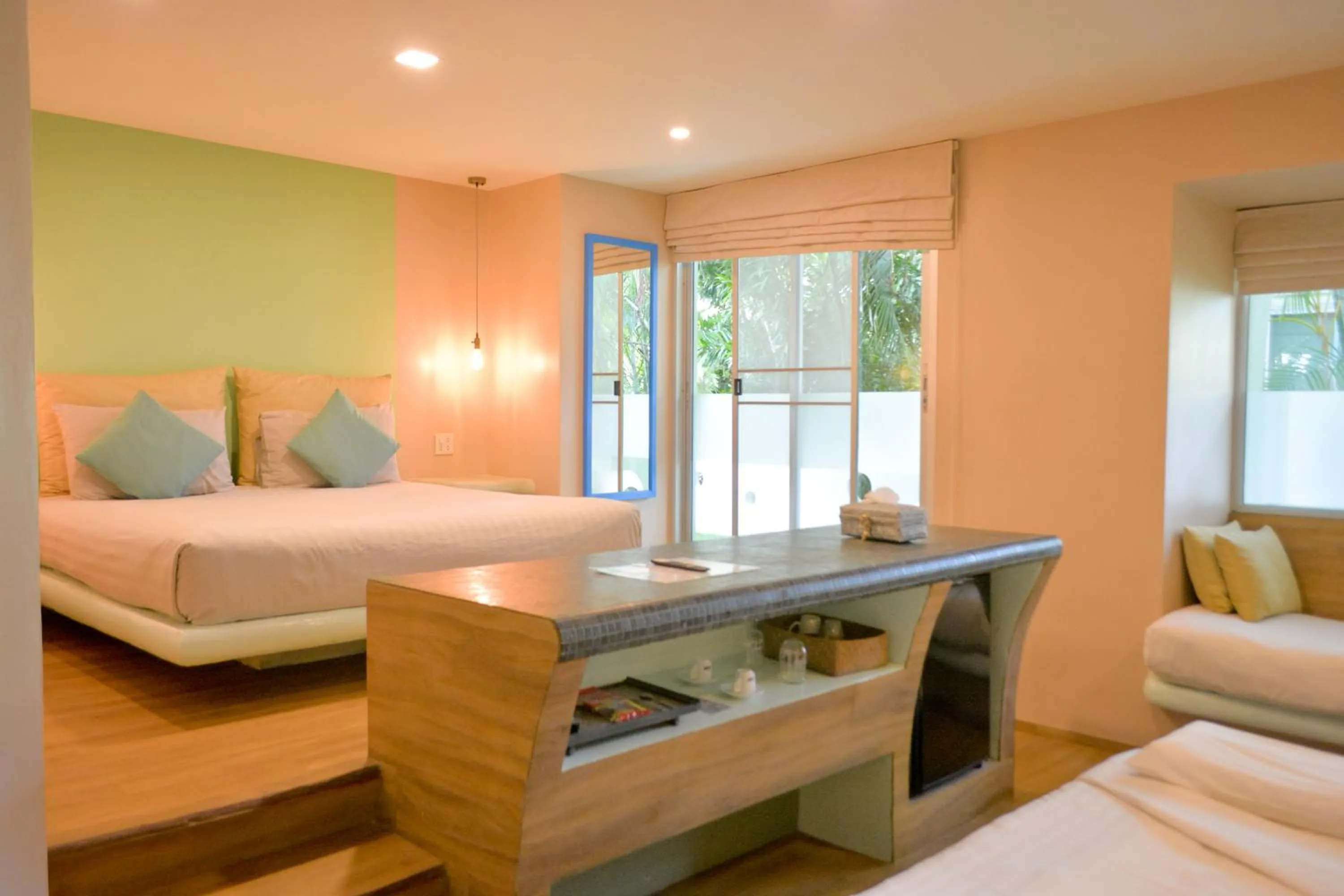 Bed in Le Divine Comedie Beach Resort