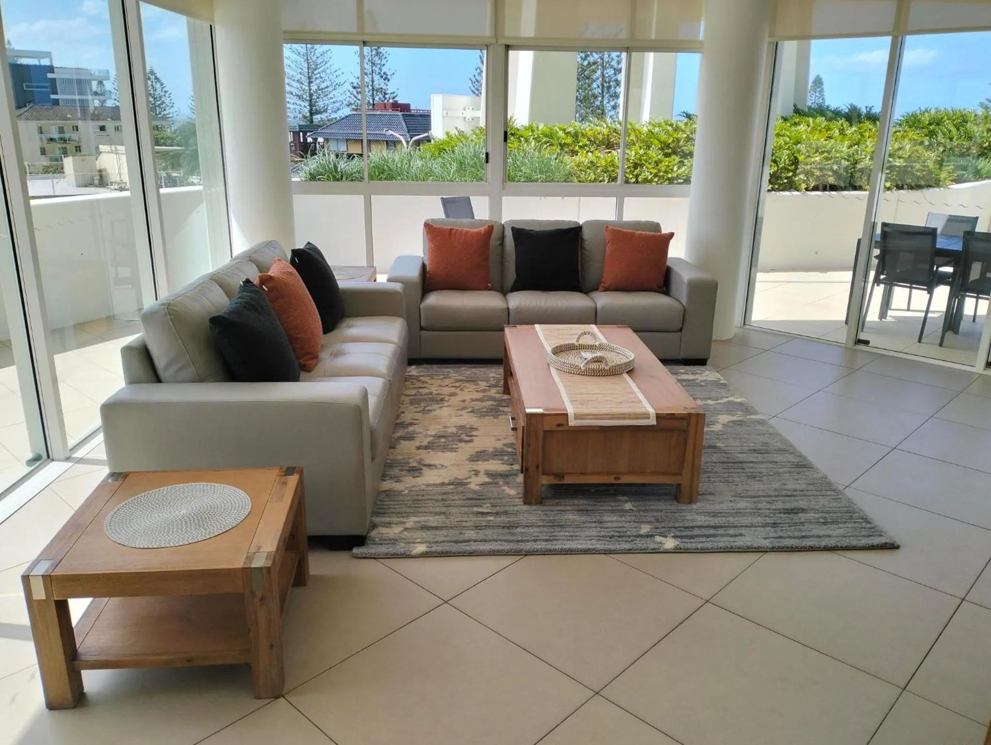 Living room in Kirra Surf Apartments