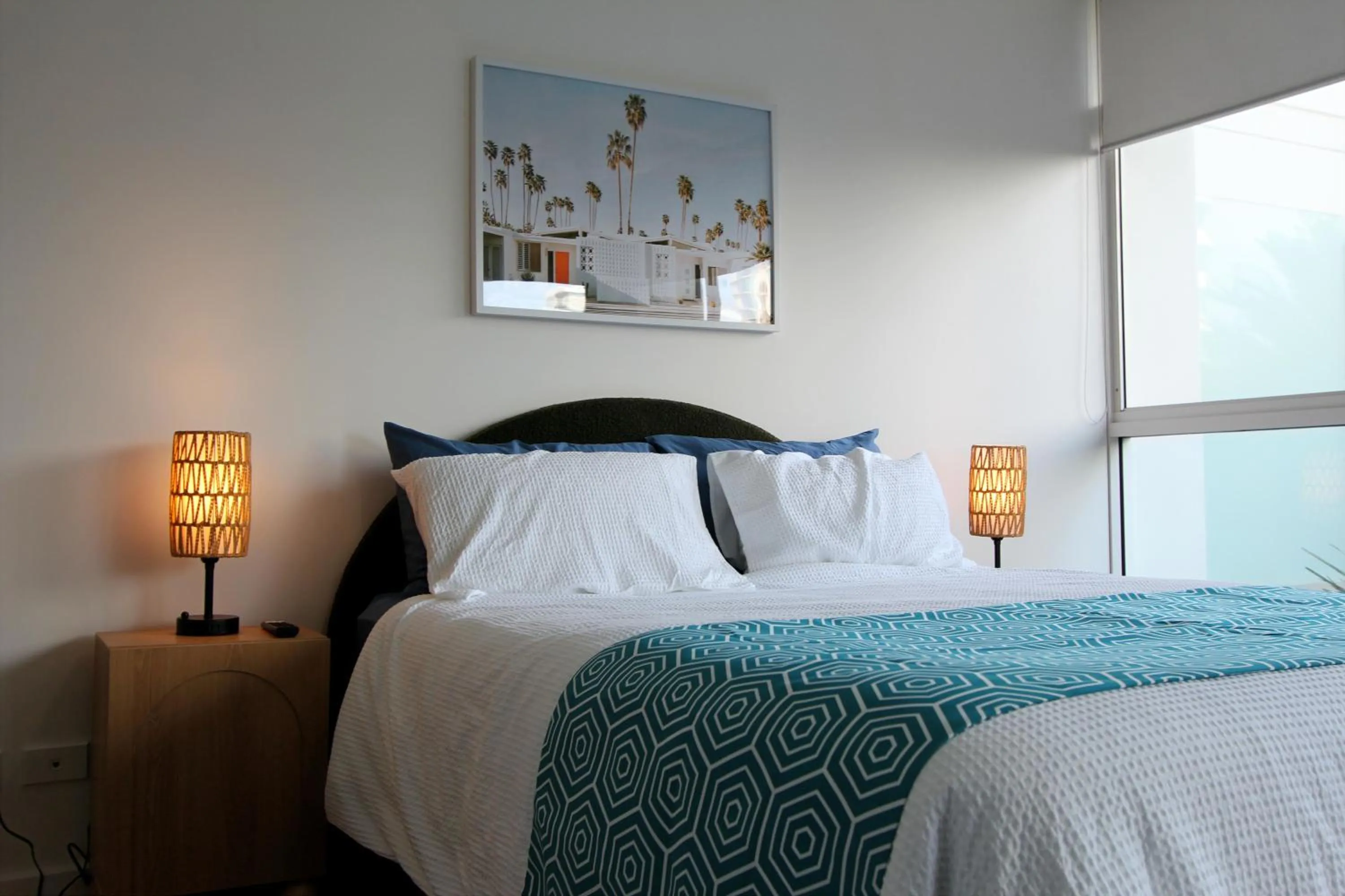 Bed in Kirra Surf Apartments
