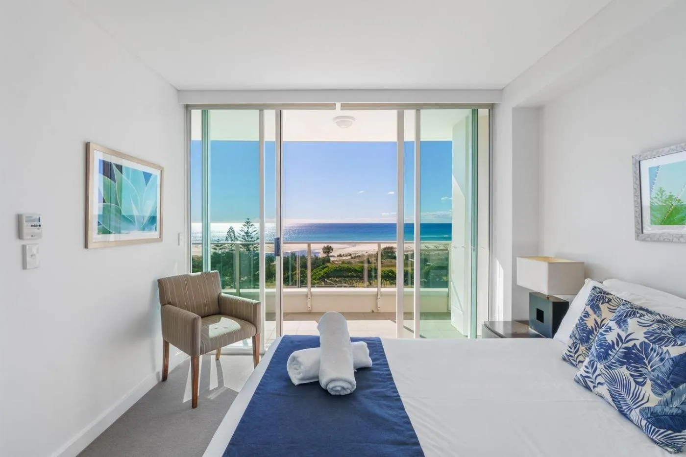 Bed in Kirra Surf Apartments