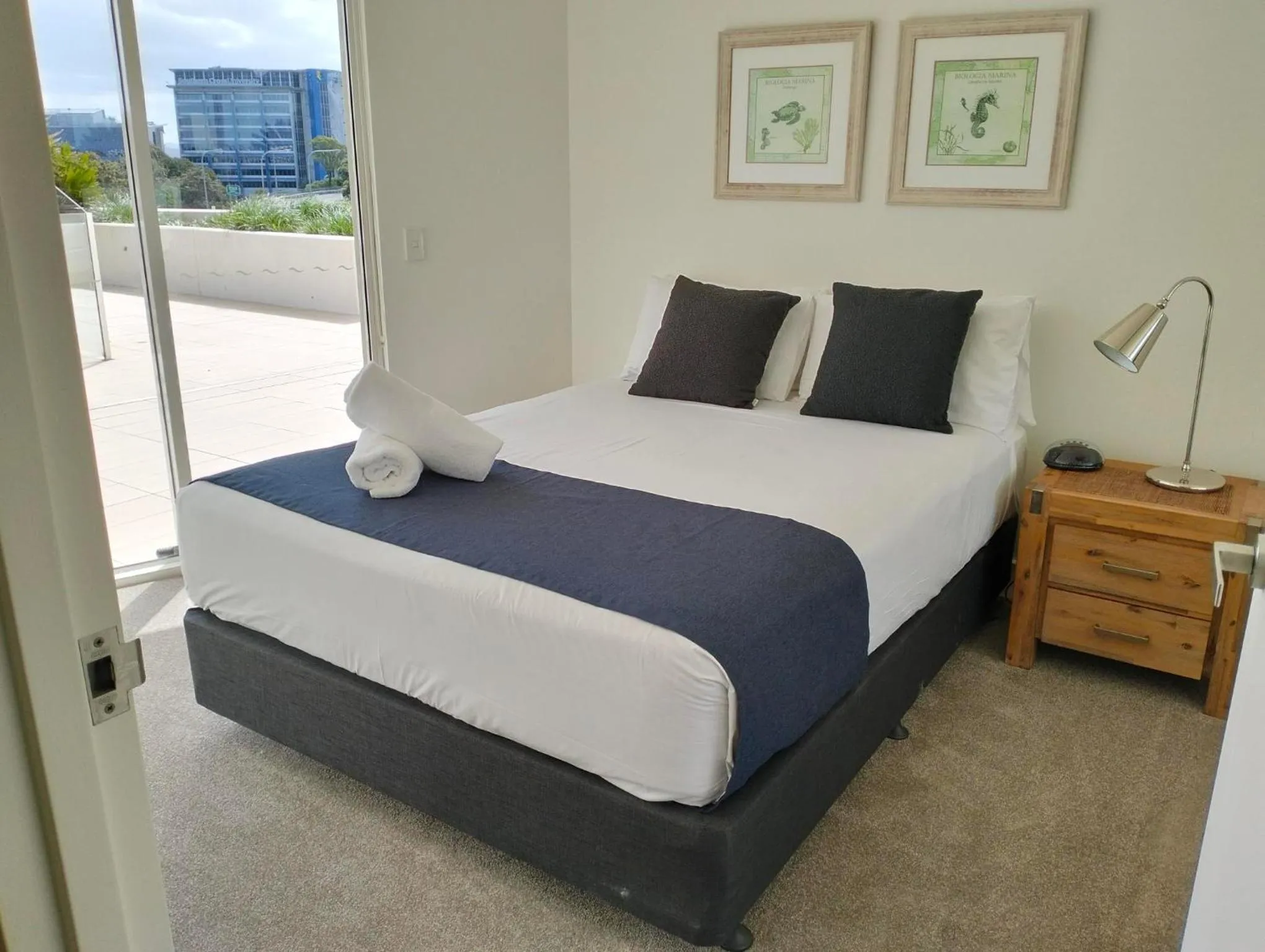 Bed in Kirra Surf Apartments