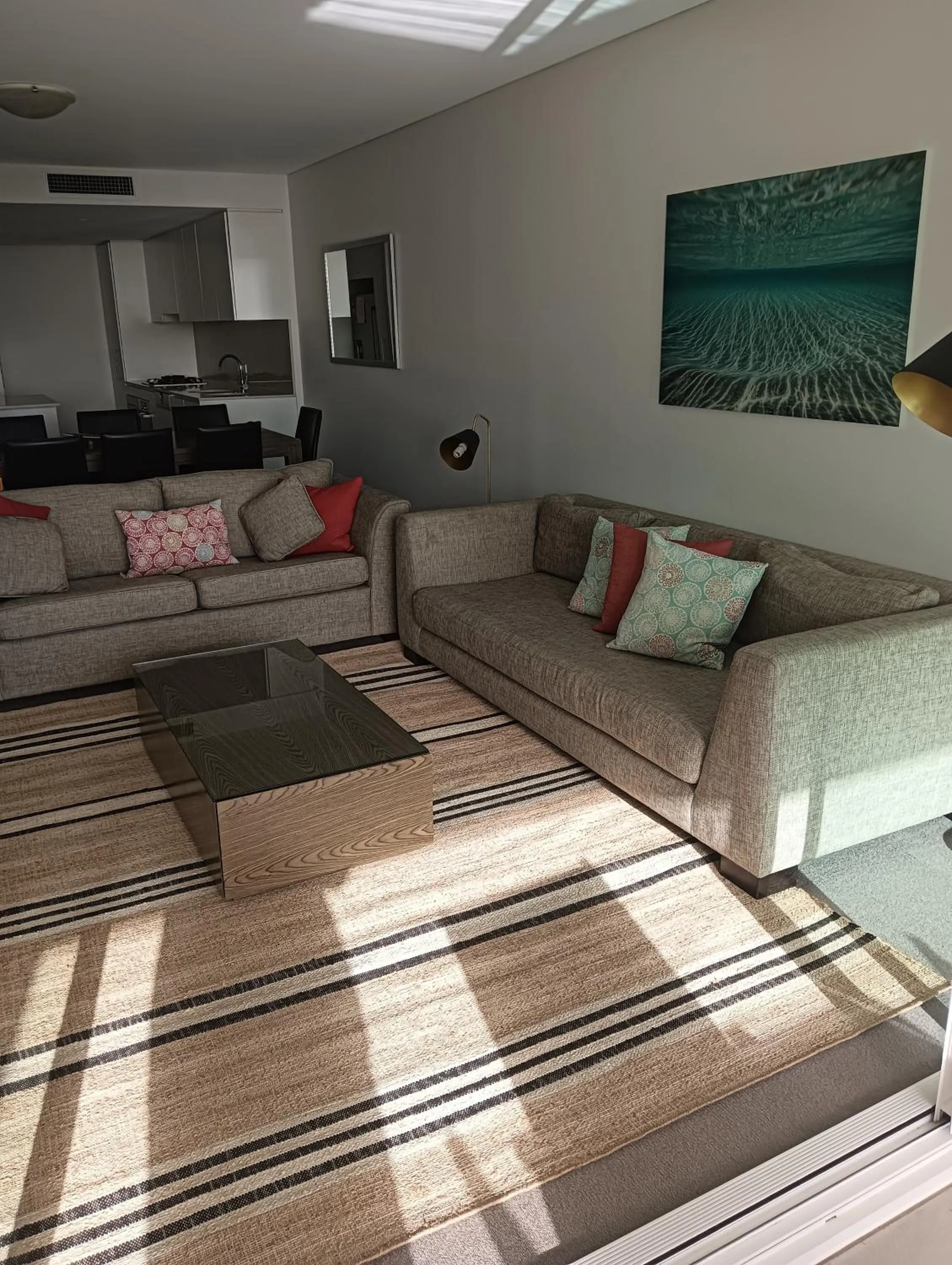 Living room in Kirra Surf Apartments