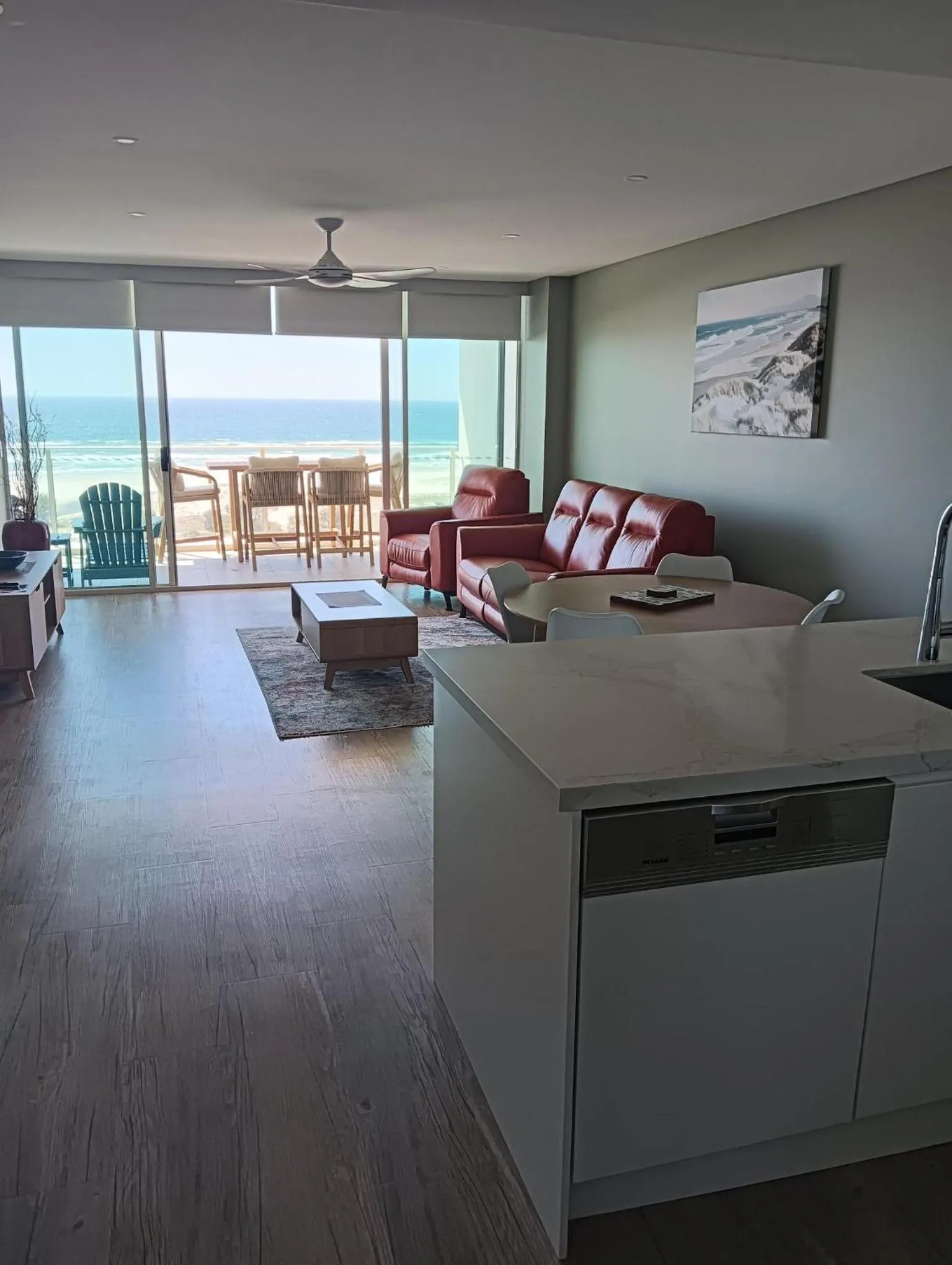 Living room in Kirra Surf Apartments