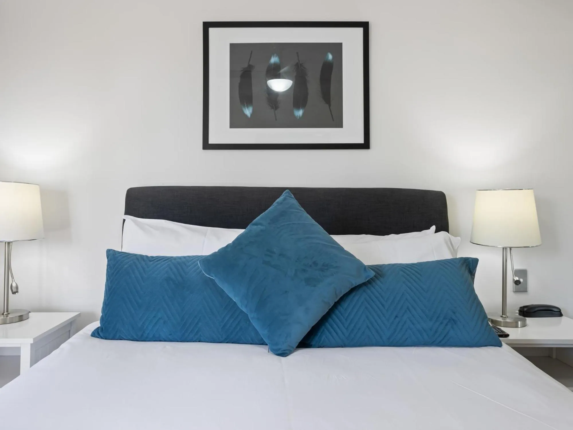 Bed in ULTIQA Burleigh Mediterranean Resort