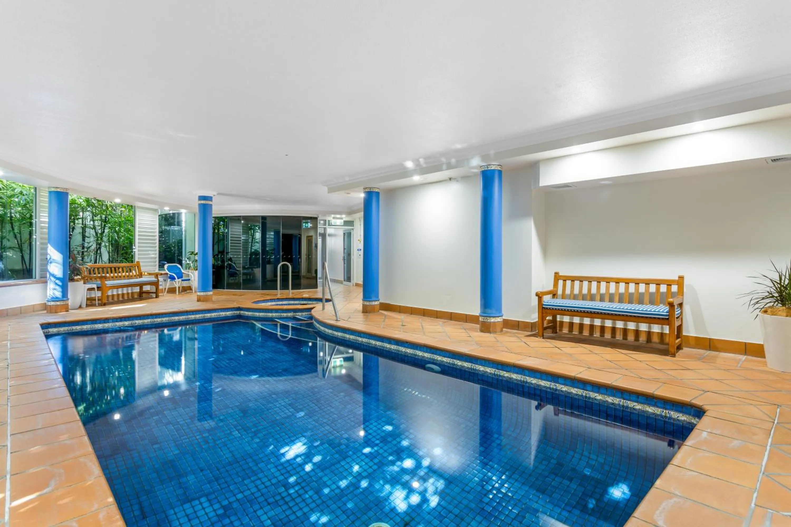 Pool view in ULTIQA Burleigh Mediterranean Resort