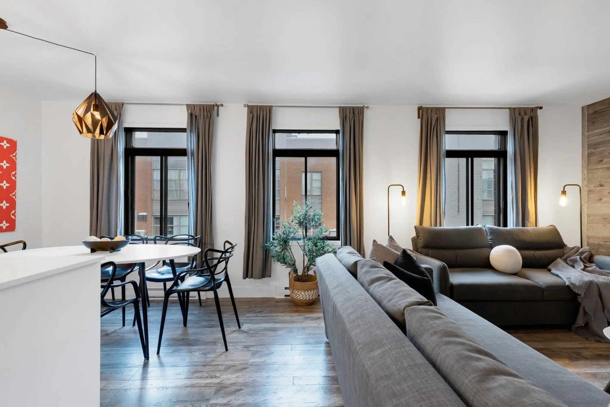 Living room in LiV MTL Urban