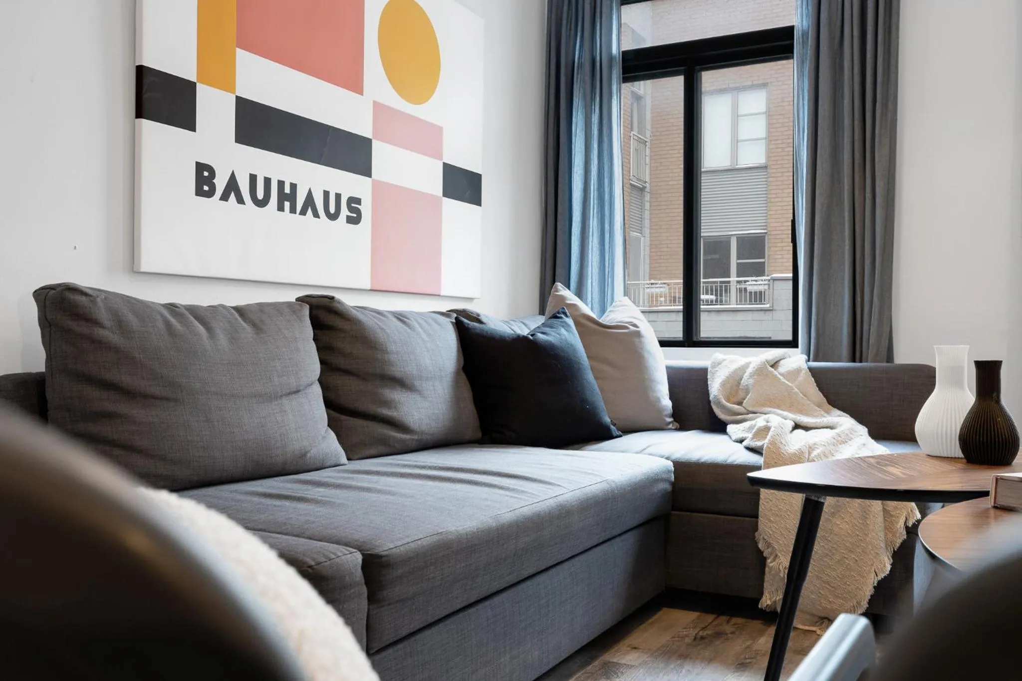 Living room in LiV MTL Urban