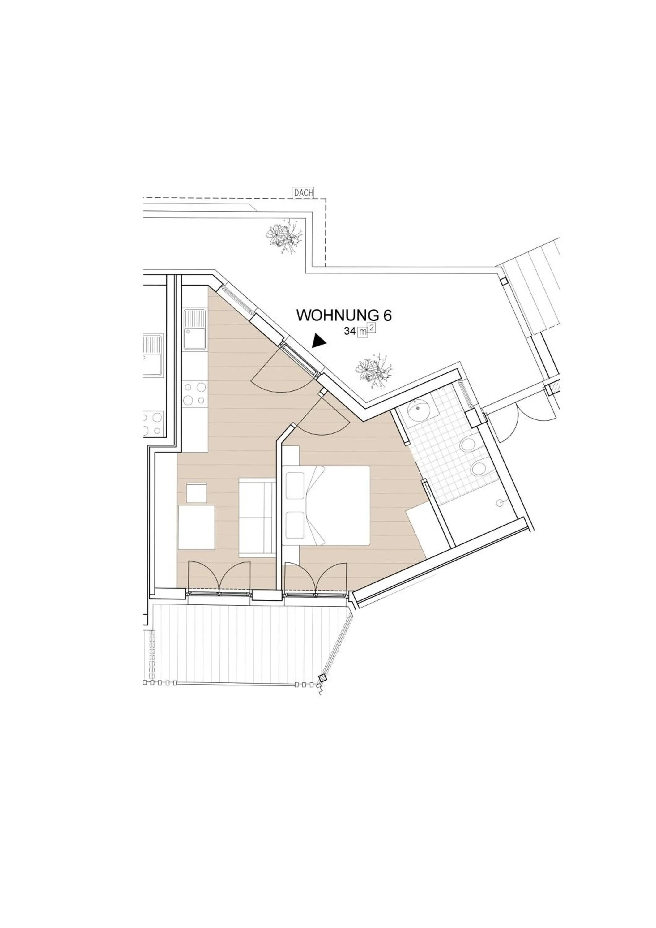 Garden view in Aparthotel Abiná Lana Höhe