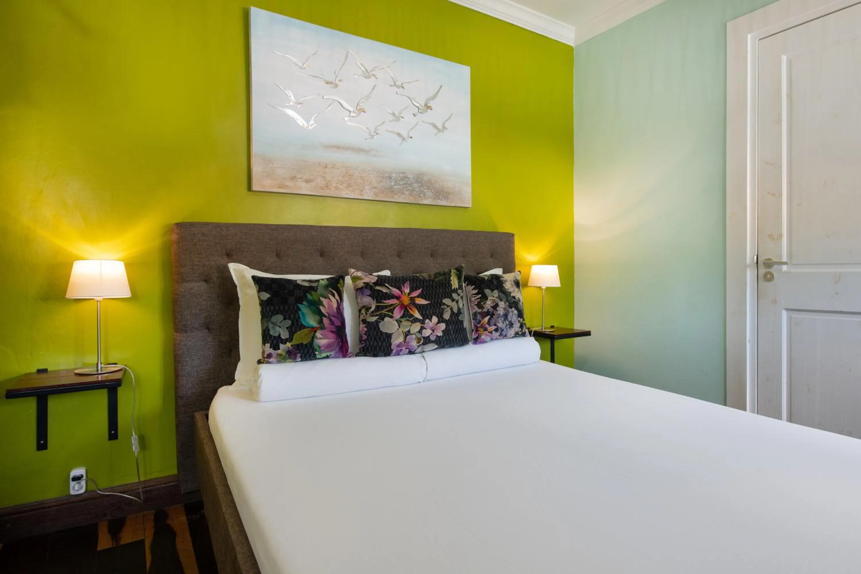 View (from property/room), Bed in Villa Amalie & Villa Curiel