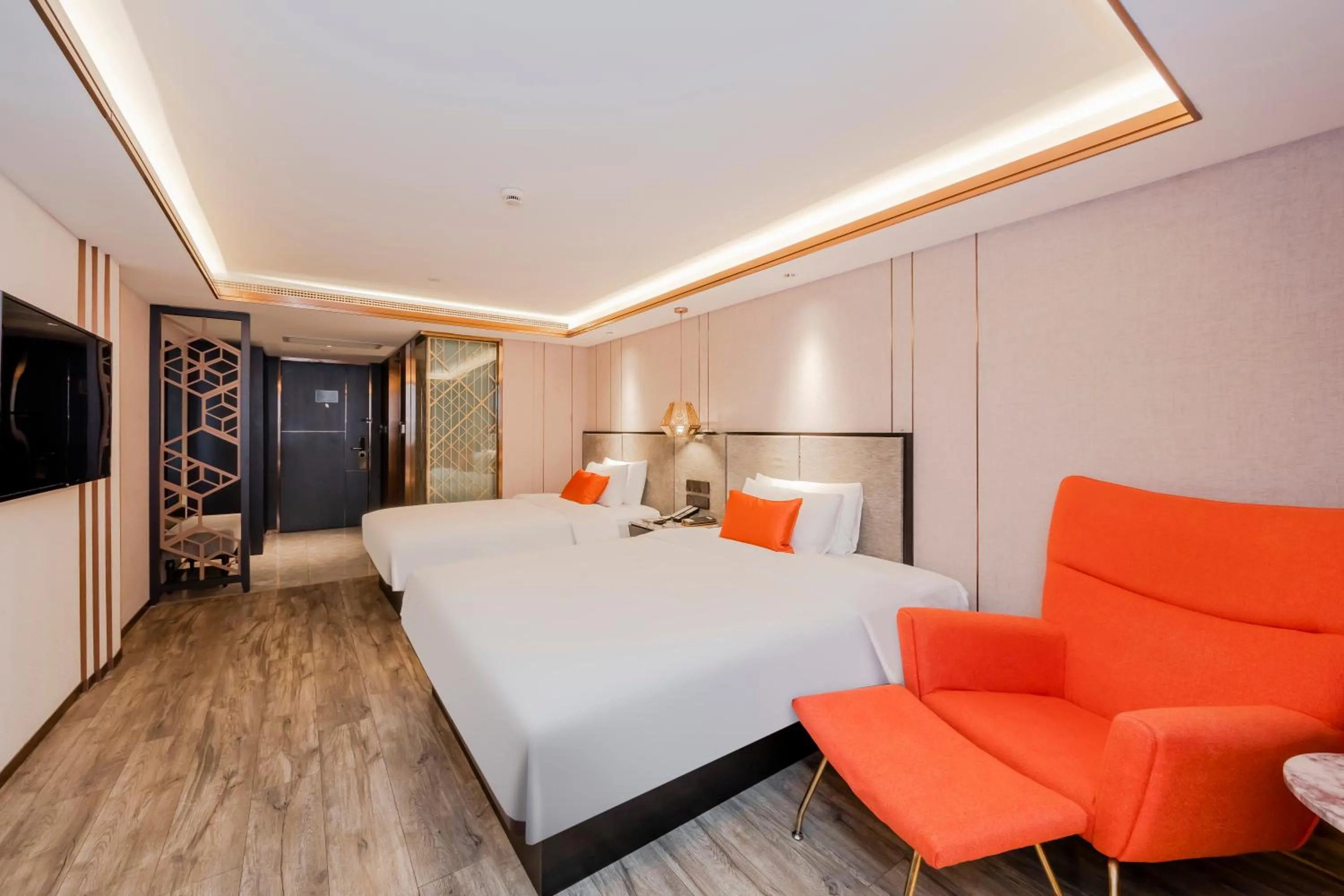 Living room, Bed in Yitel Premium (Shanghai Nanjing Road Pedestrian Street)