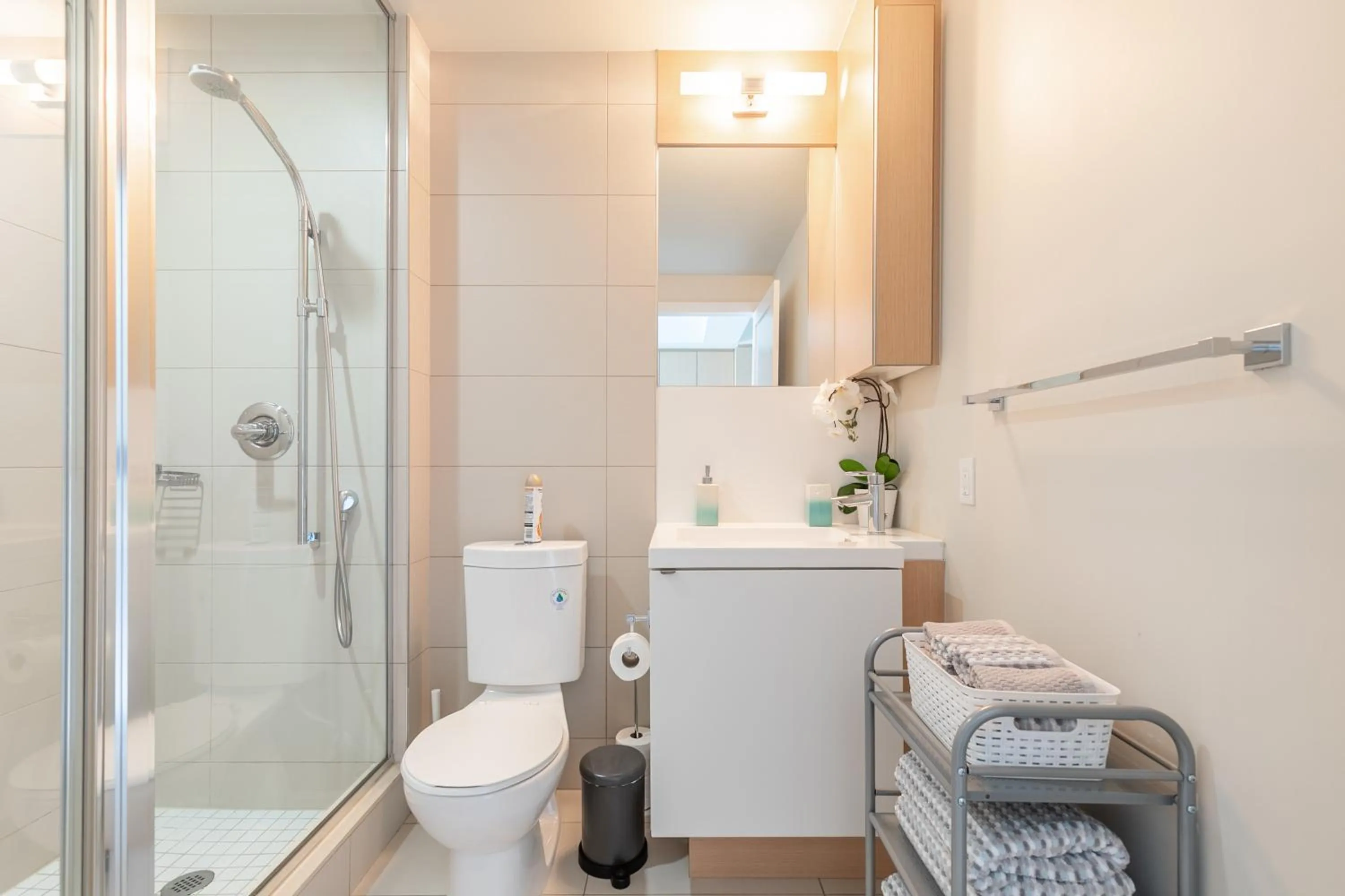 Shower in GLOBALSTAY Modern Downtown Apartment