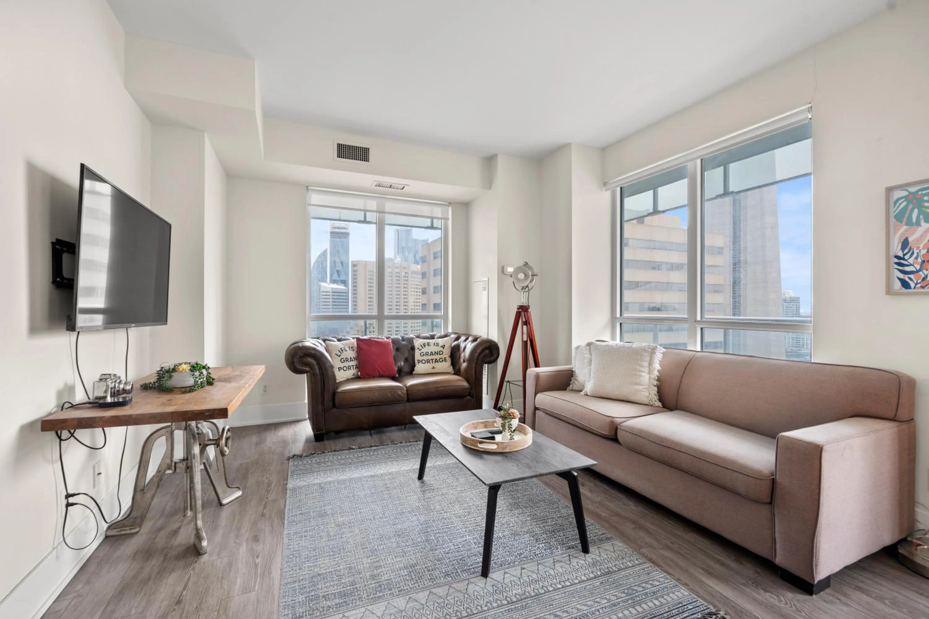Living room in GLOBALSTAY Modern Downtown Apartment