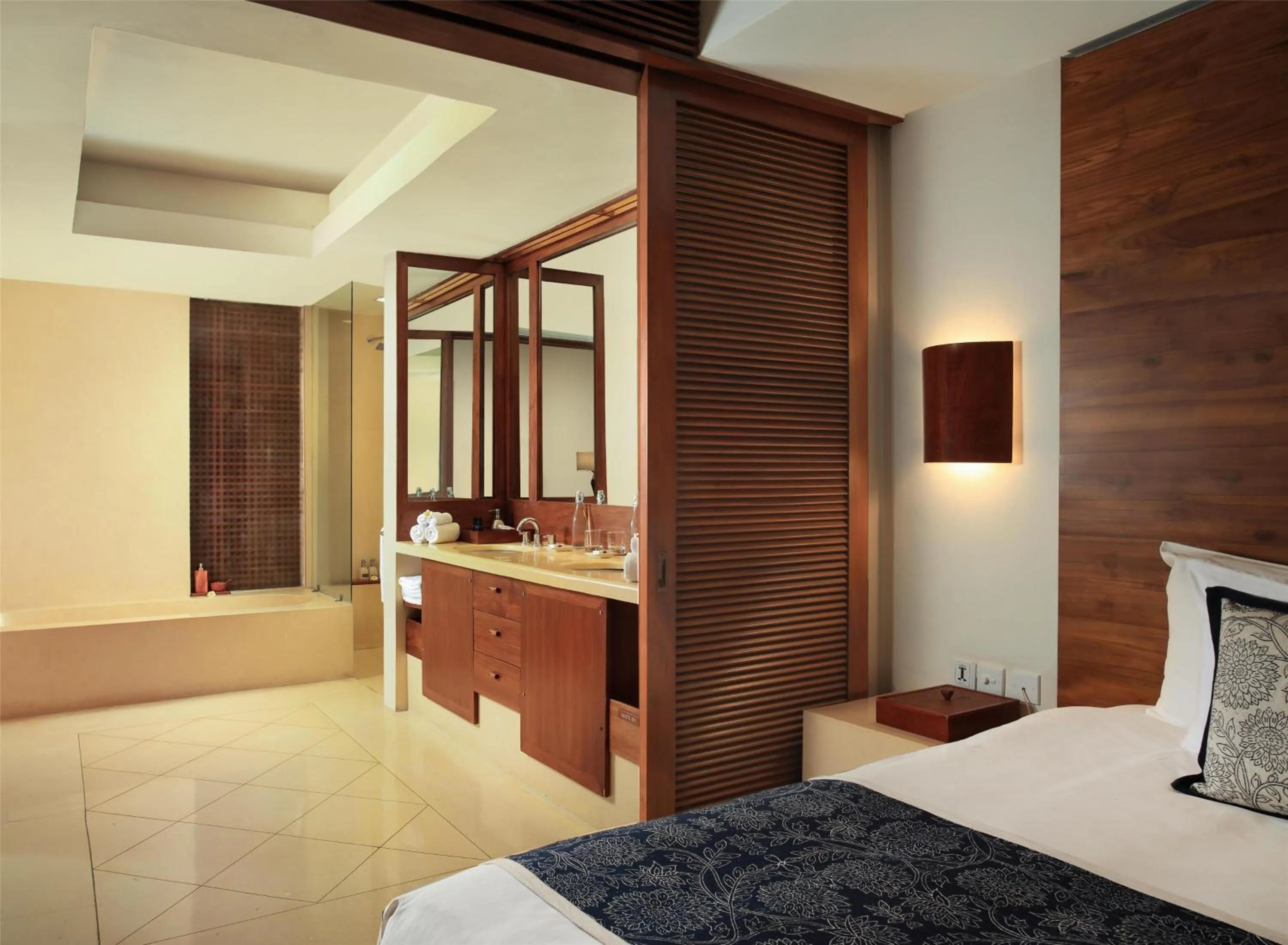 Bathroom, Bed in Alila Manggis