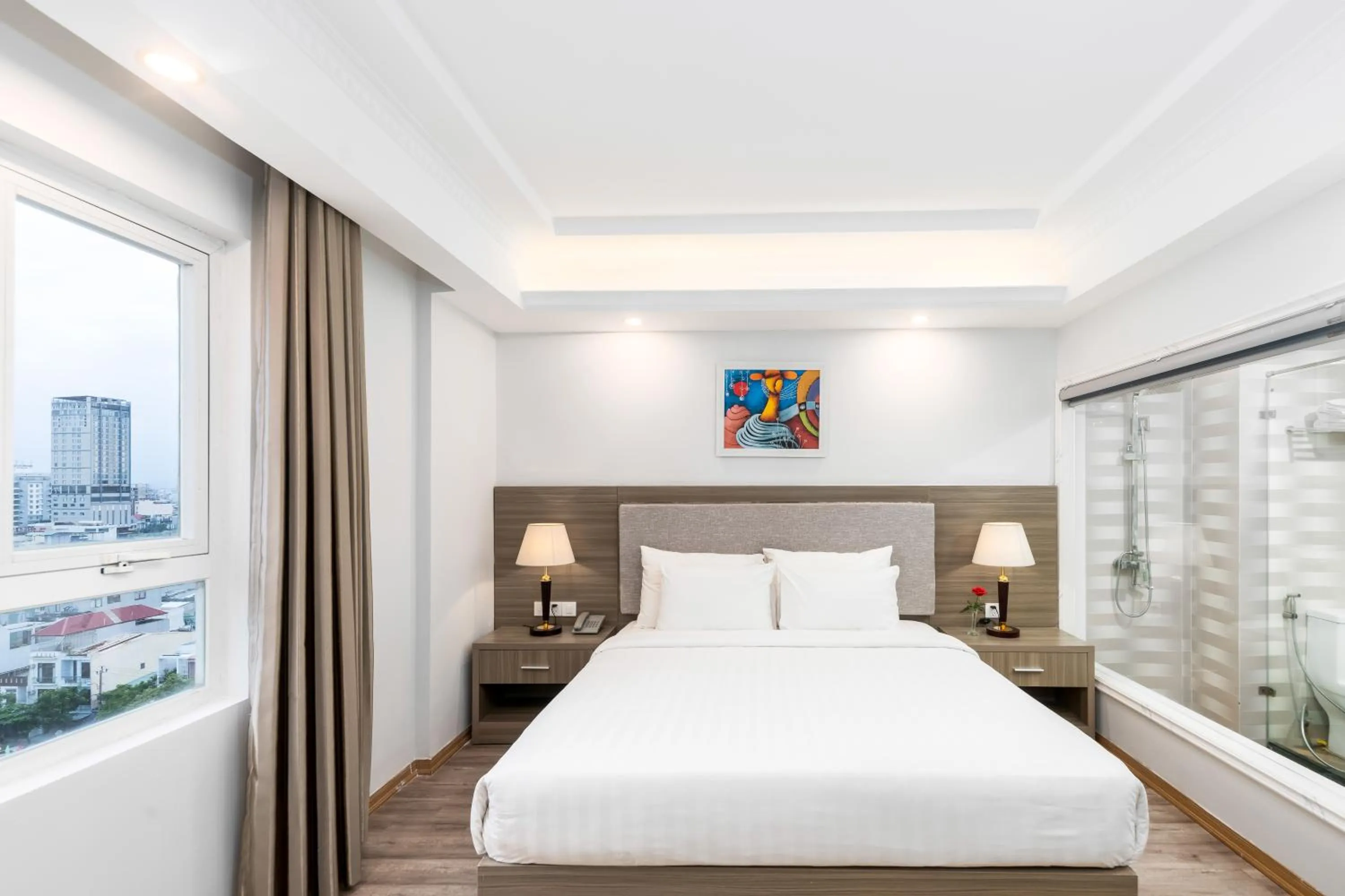 Bed in Golden Rose Hotel