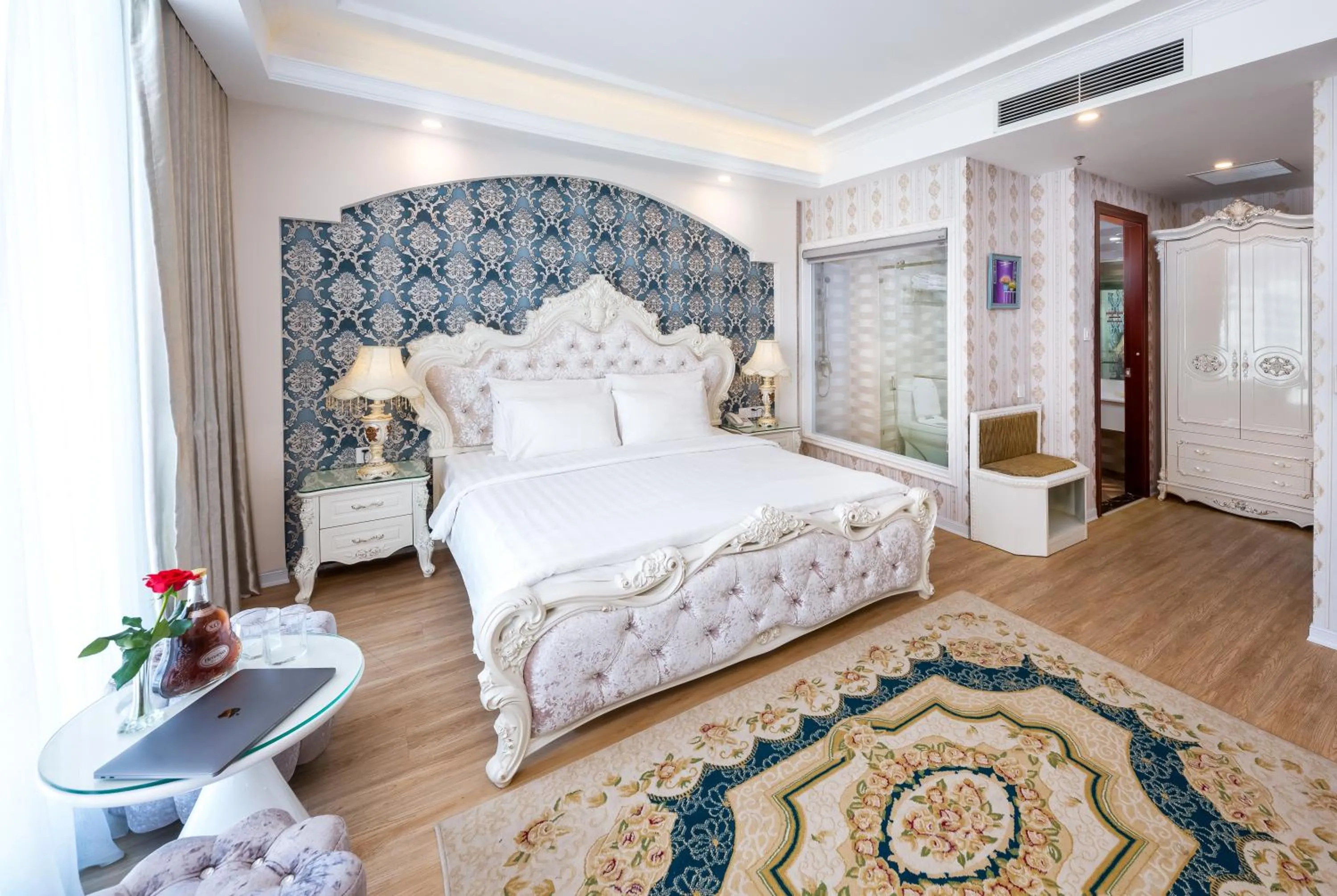 Bed in Golden Rose Hotel