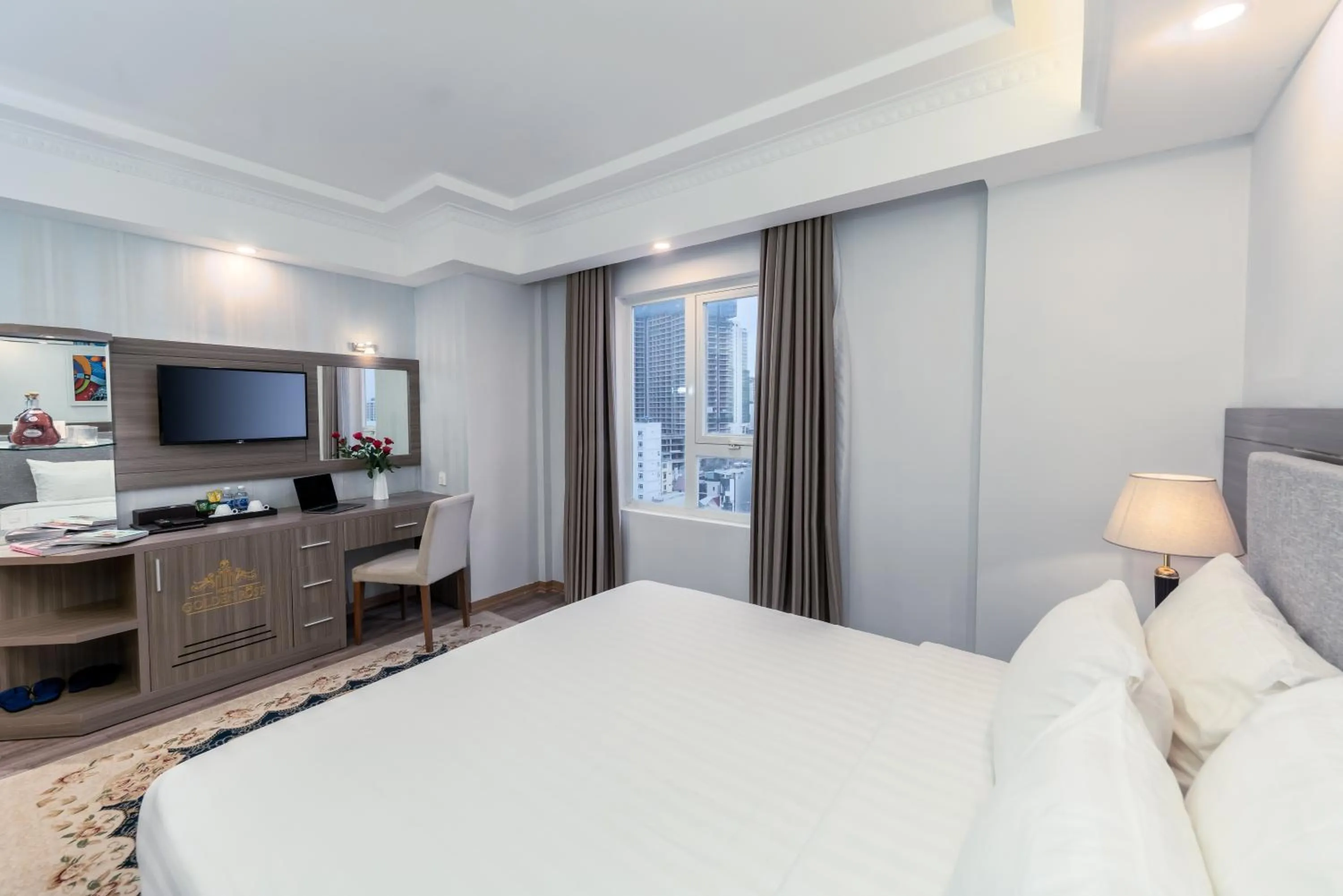 Photo of the whole room, Bed in Golden Rose Hotel