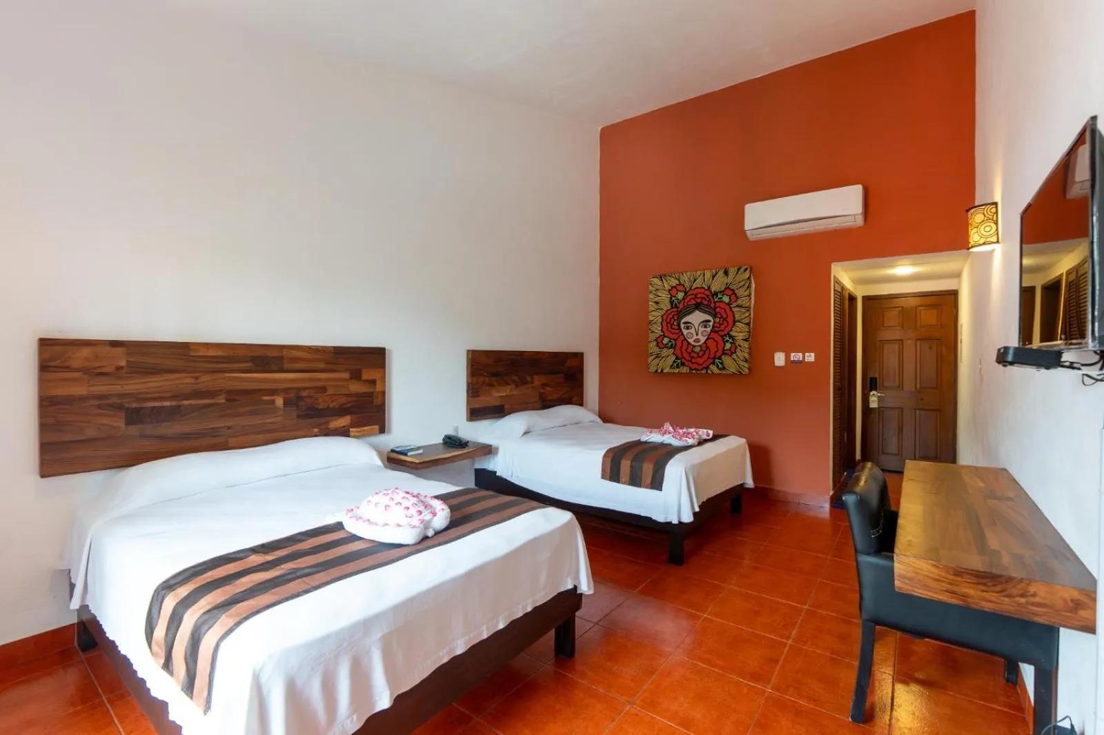 Bed in Hotel Santa Cruz Huatulco