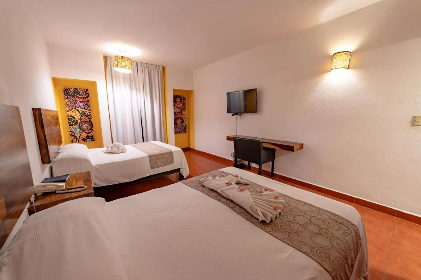 Bed in Hotel Santa Cruz Huatulco