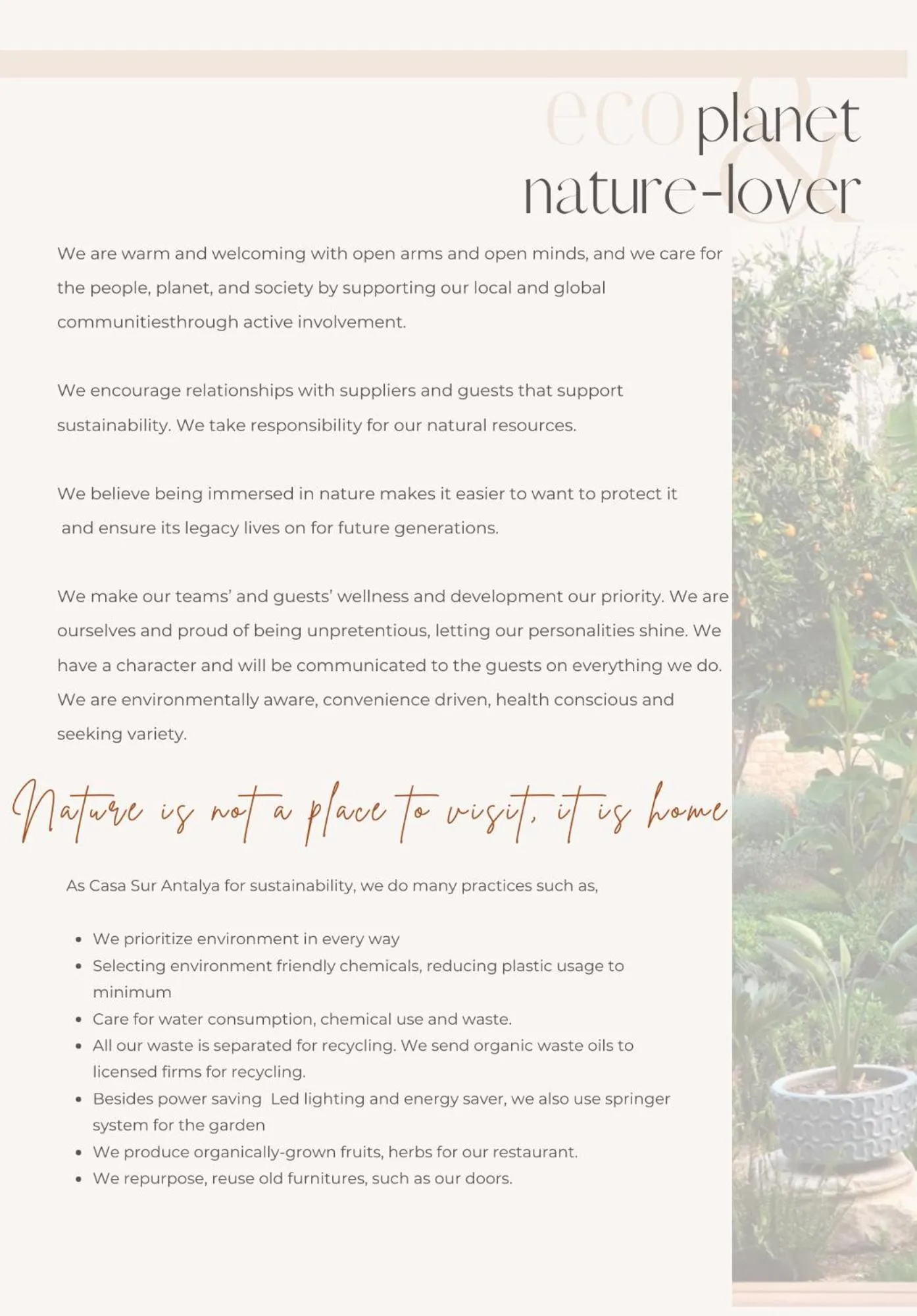 Spring in Casa Sur Antalya