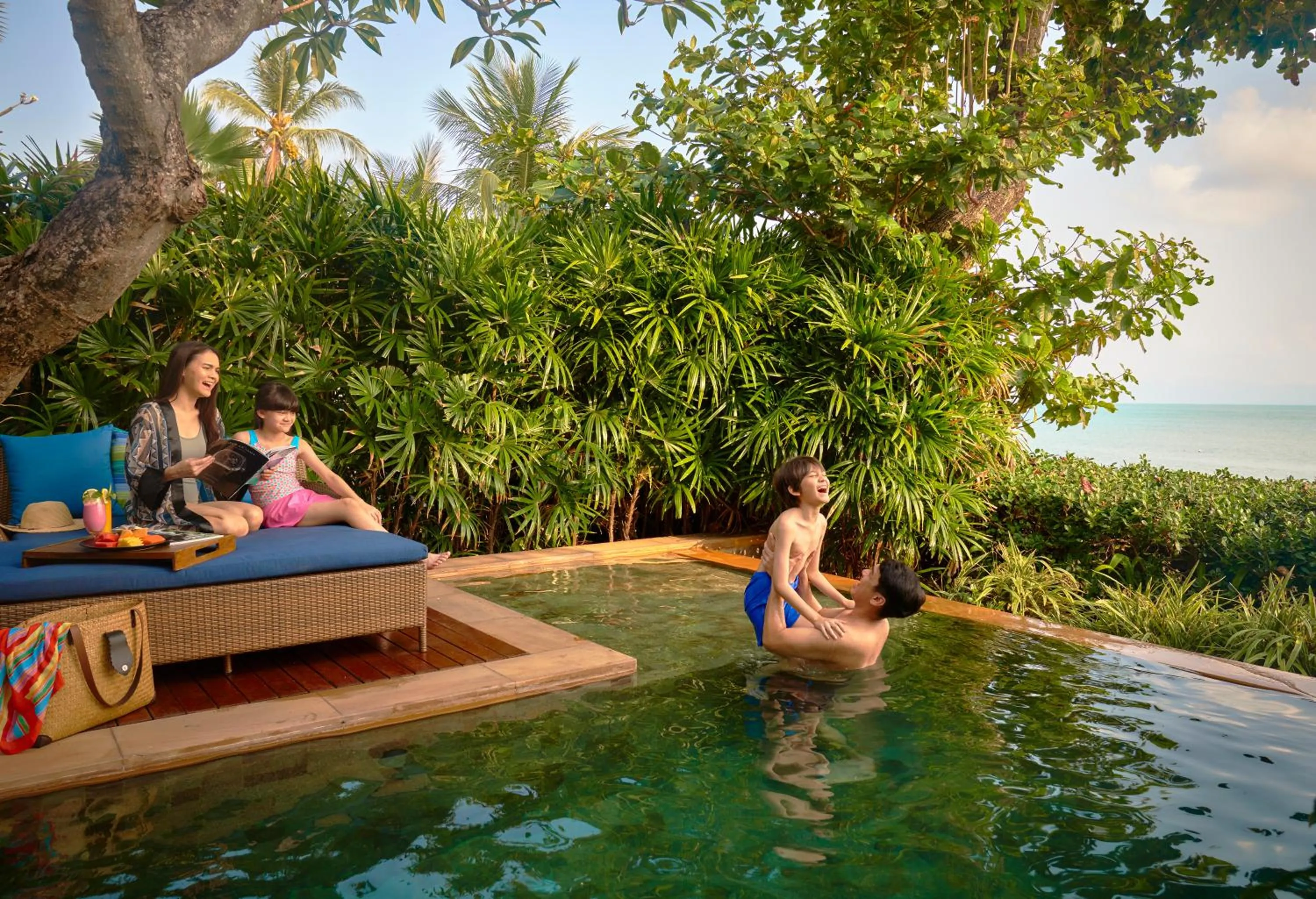Family in Anantara Bophut Koh Samui Resort