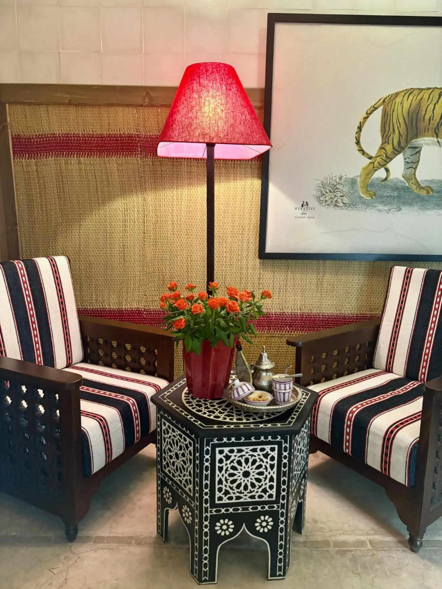 Living room in Riad la Cigale