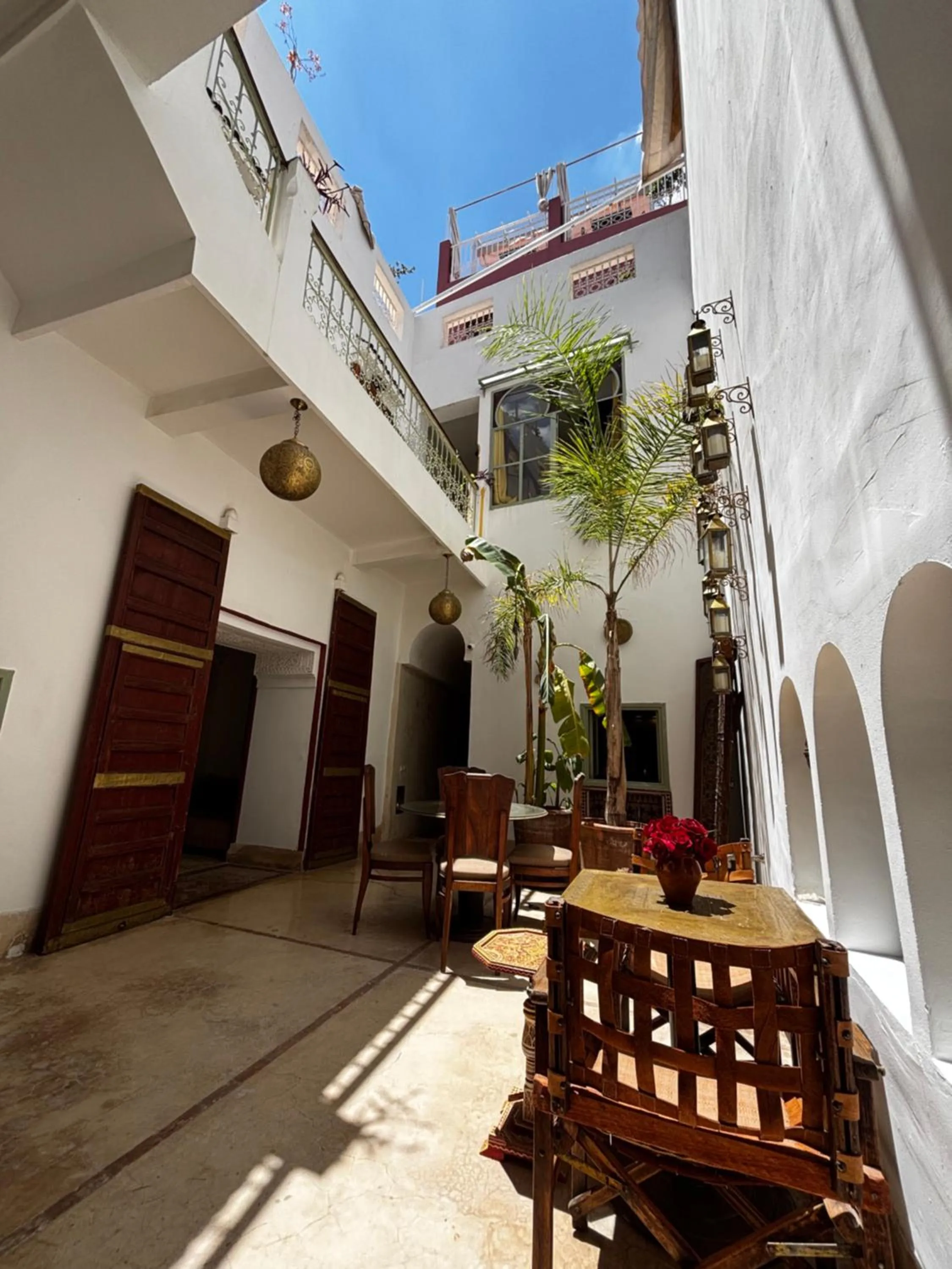 Inner courtyard view in Riad la Cigale