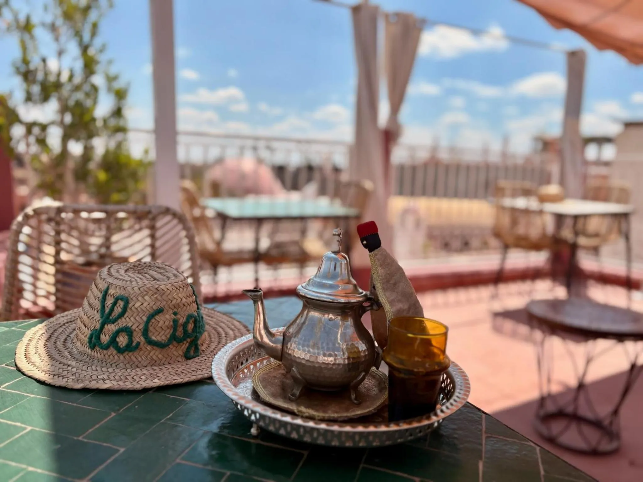 Balcony/Terrace in Riad la Cigale