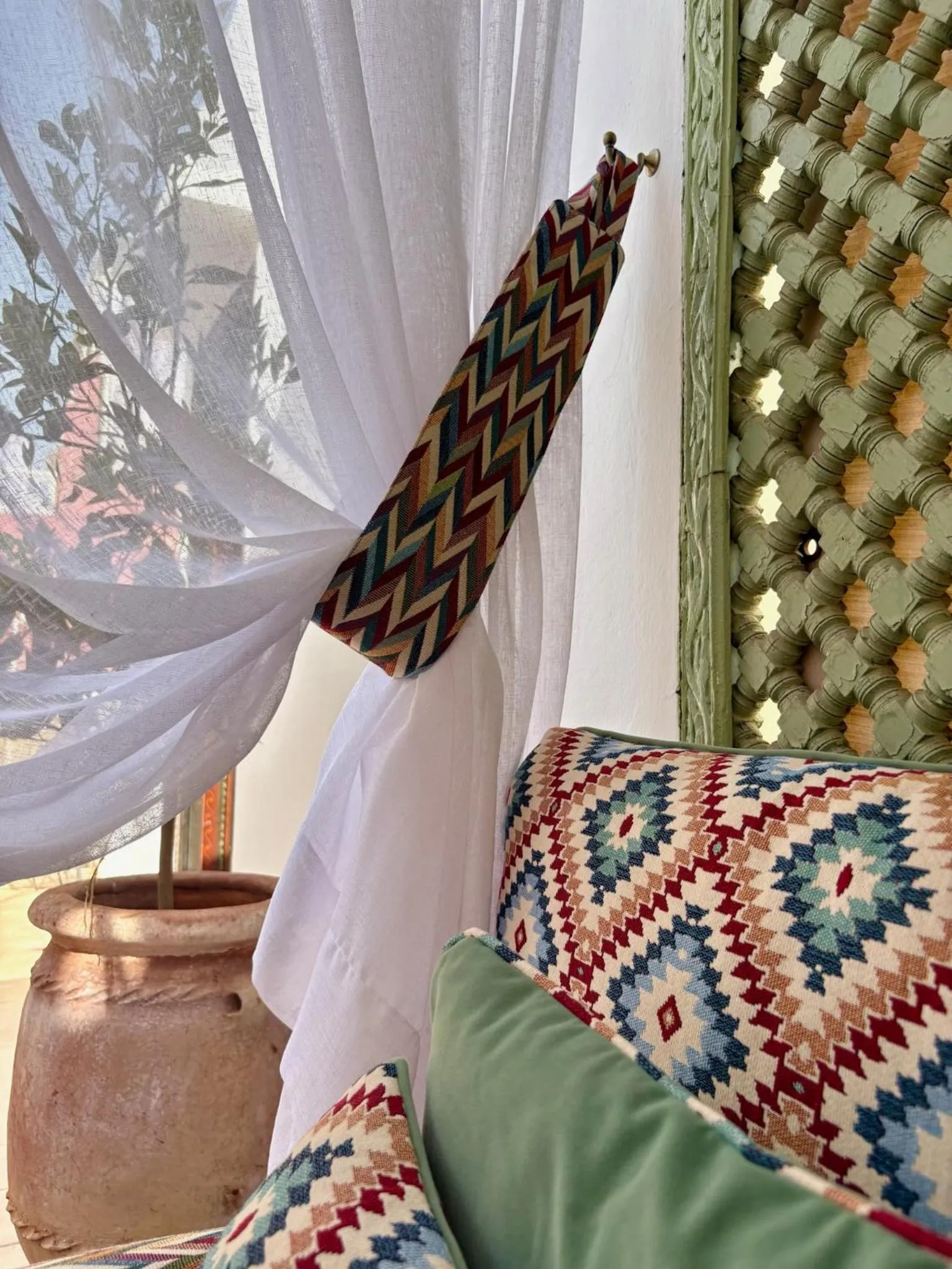 Seating area, Bed in Riad la Cigale