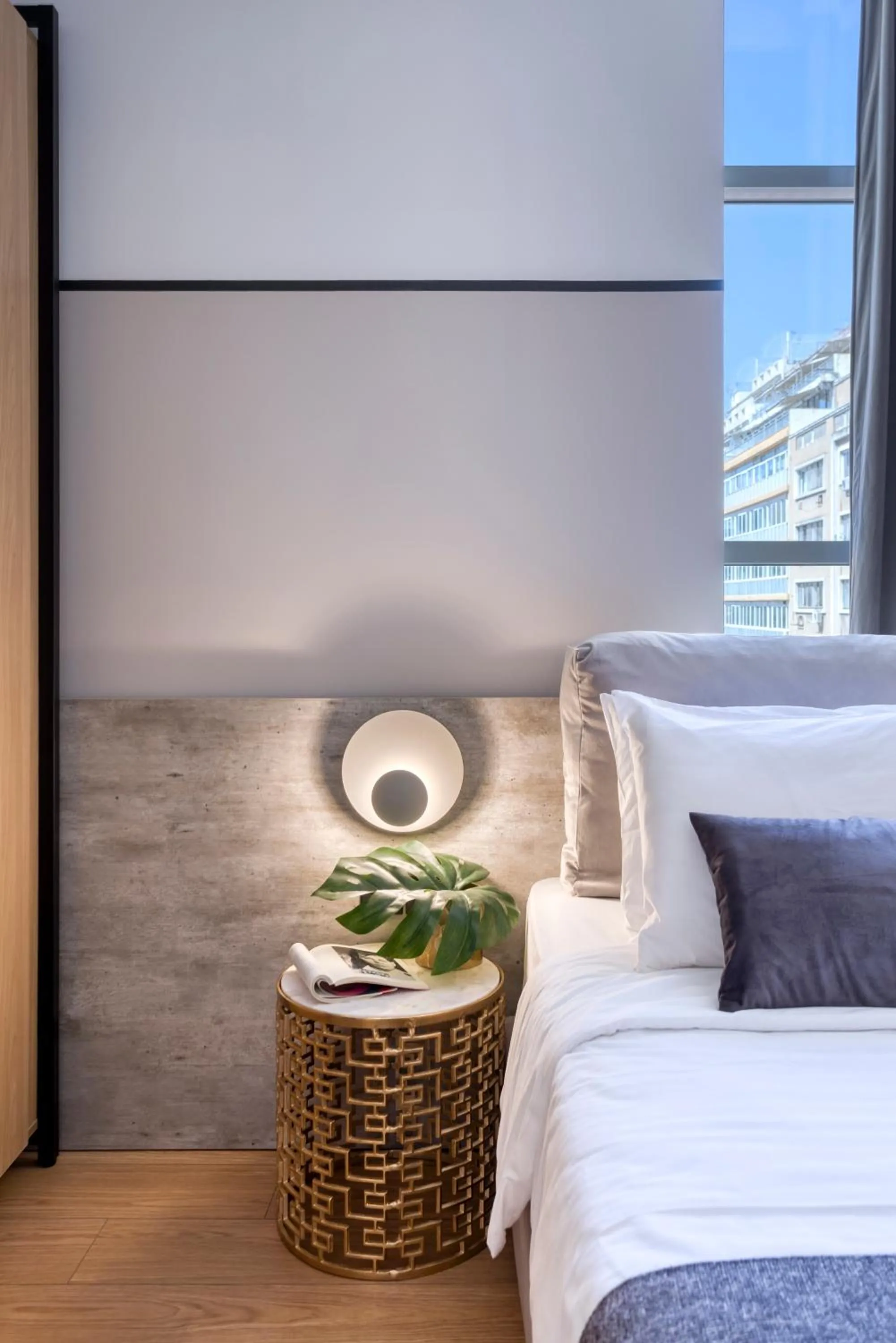 Bedroom, Bed in The Pinnacle Athens