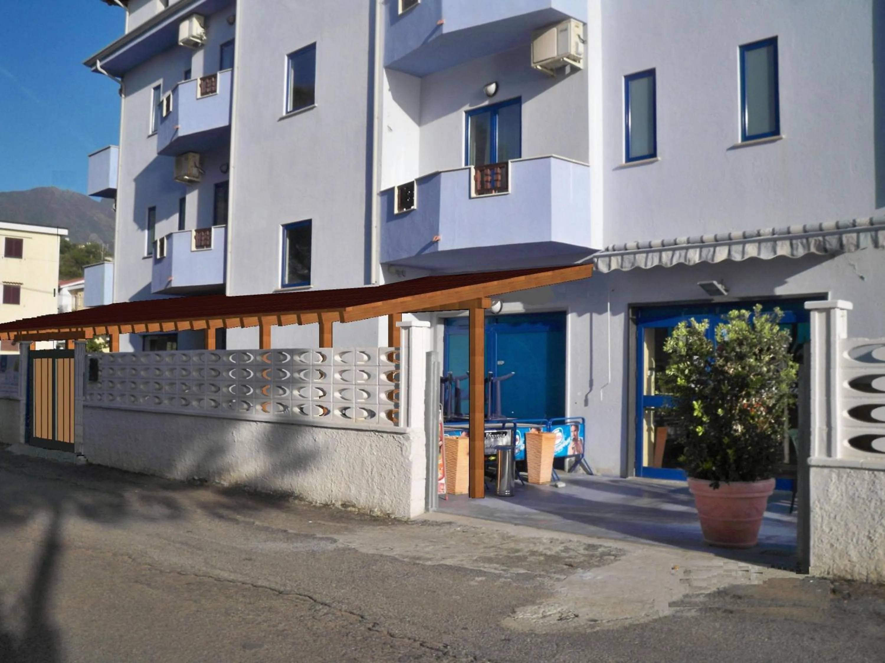 Facade/entrance in Beach Hotel