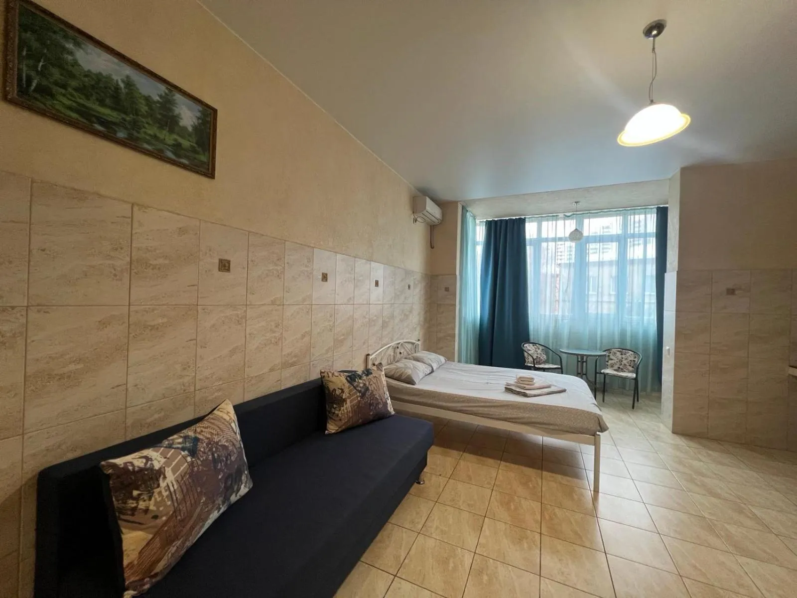 Seating area, Bed in Pechersk House