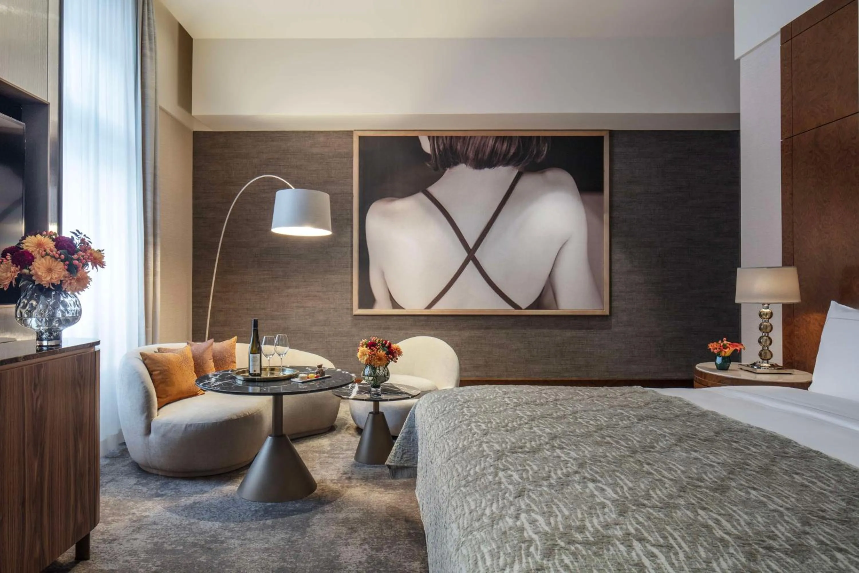 Bedroom, Bed in Anantara Palais Hansen Vienna - newly renovated
