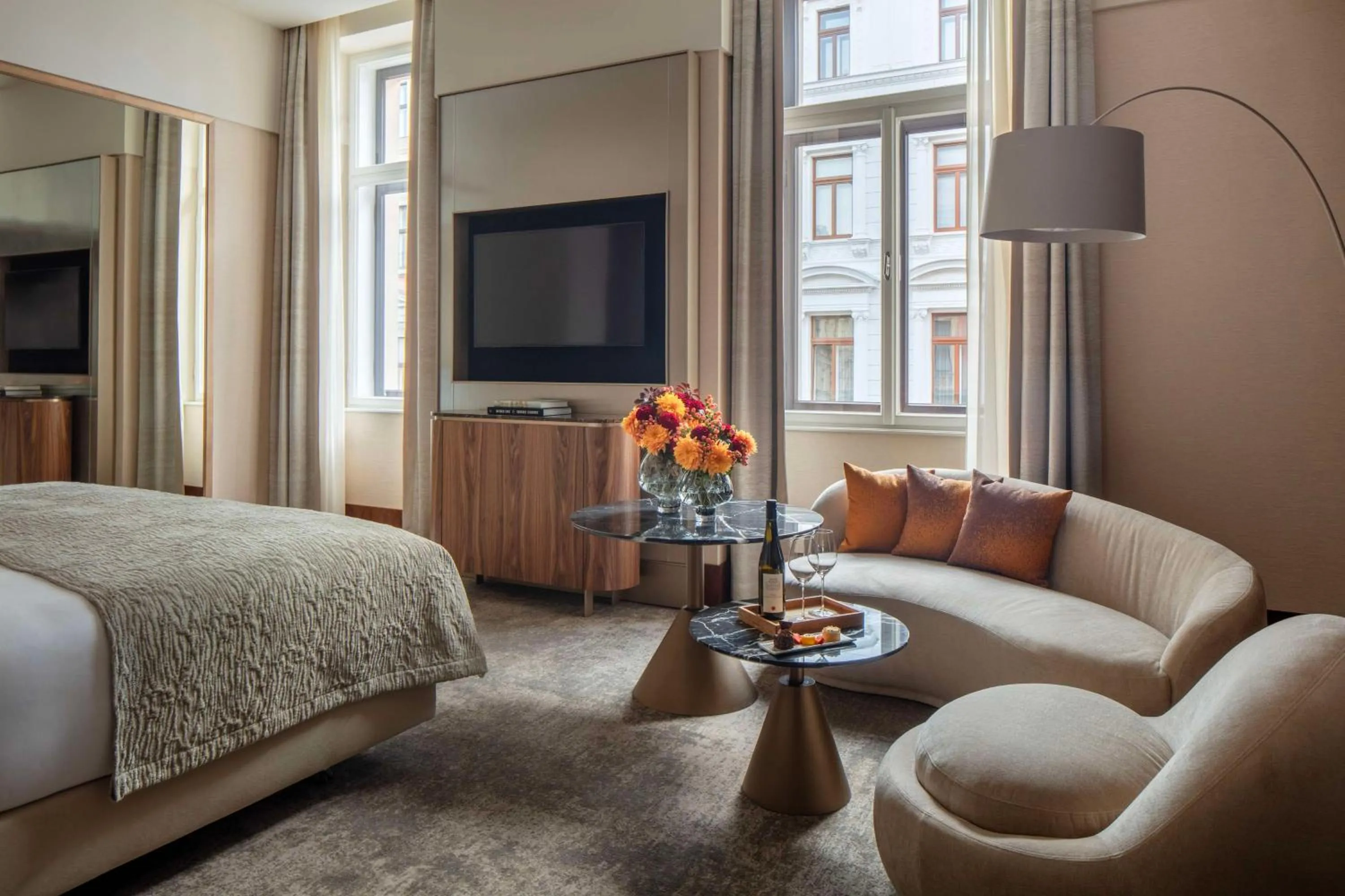 Bedroom, Bed in Anantara Palais Hansen Vienna - newly renovated