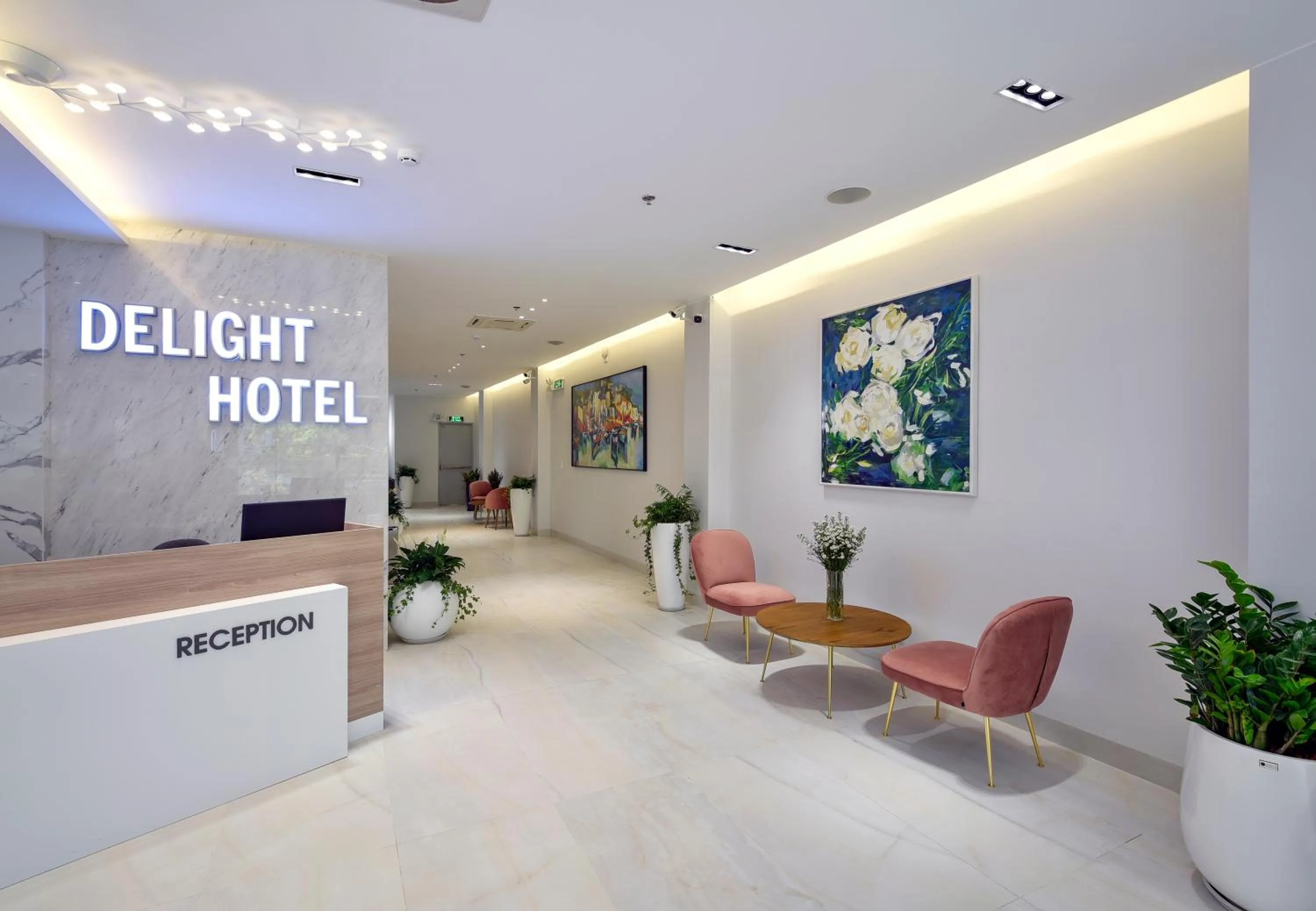 Seating area in Delight Hotel