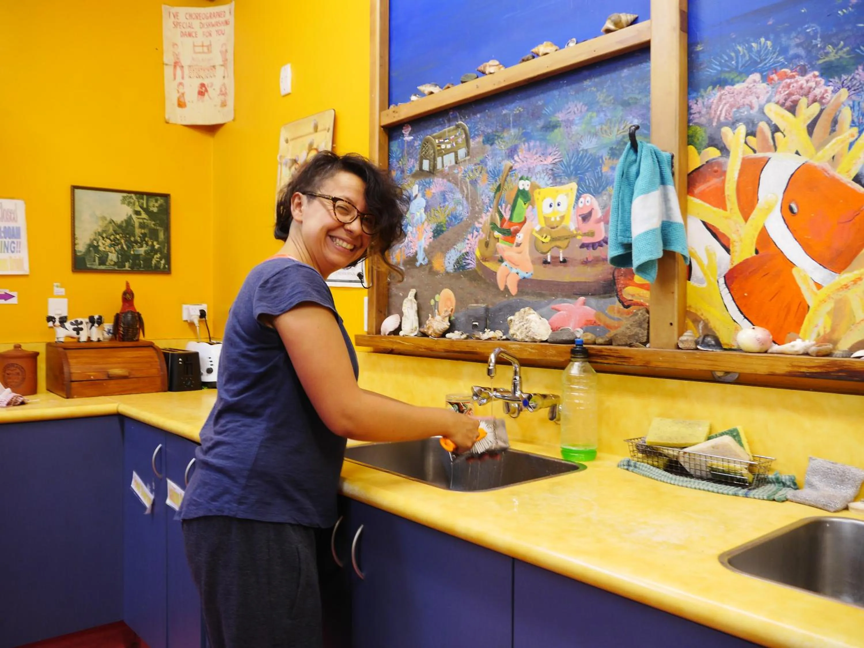 Communal kitchen in Atlantis Backpackers