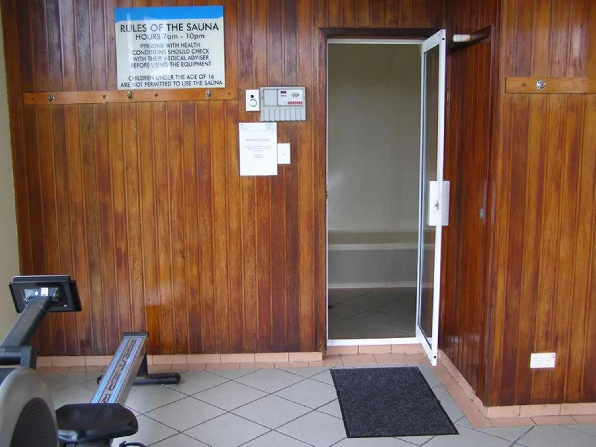 Steam room in Paradise Island Resort