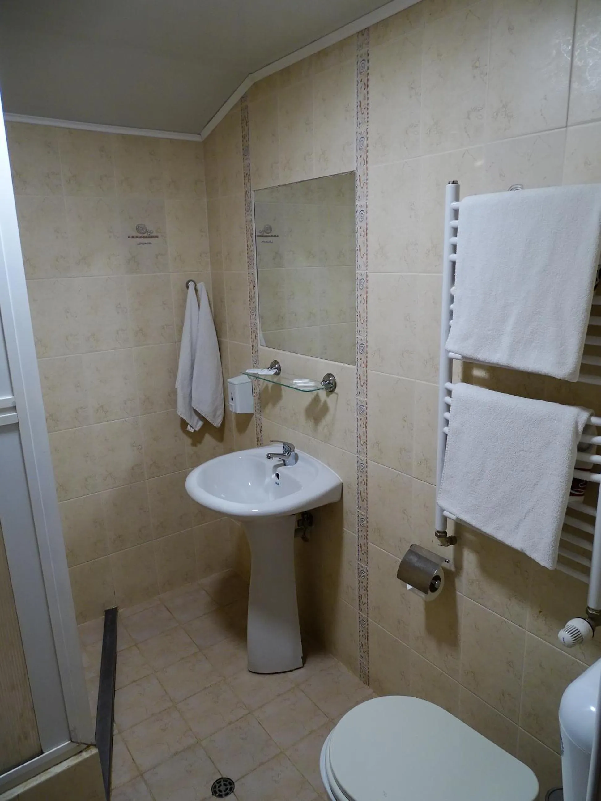 Shower in Paralax Hotel