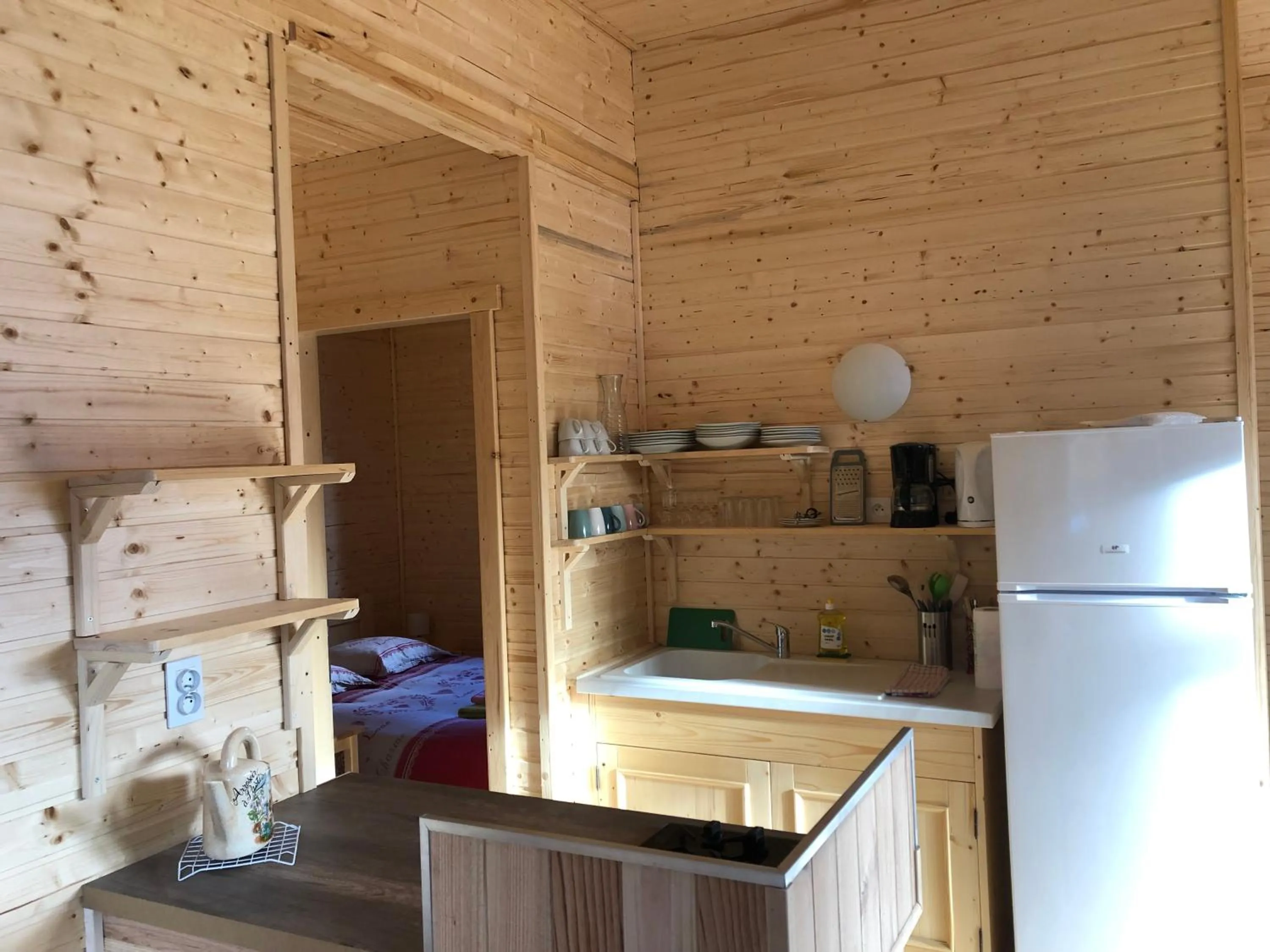 kitchen in Camping, Hôtel De Plein Air Les Cariamas