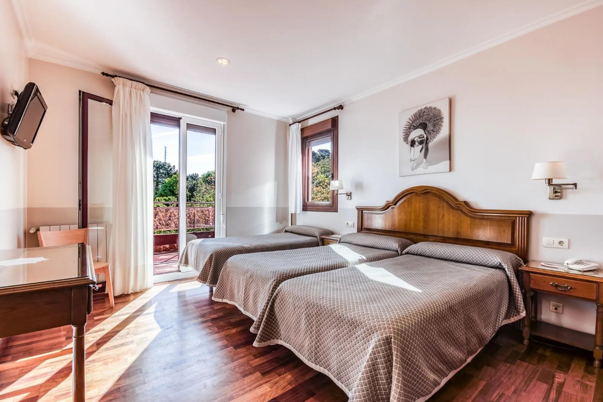 Bed in Hotel Leku Eder