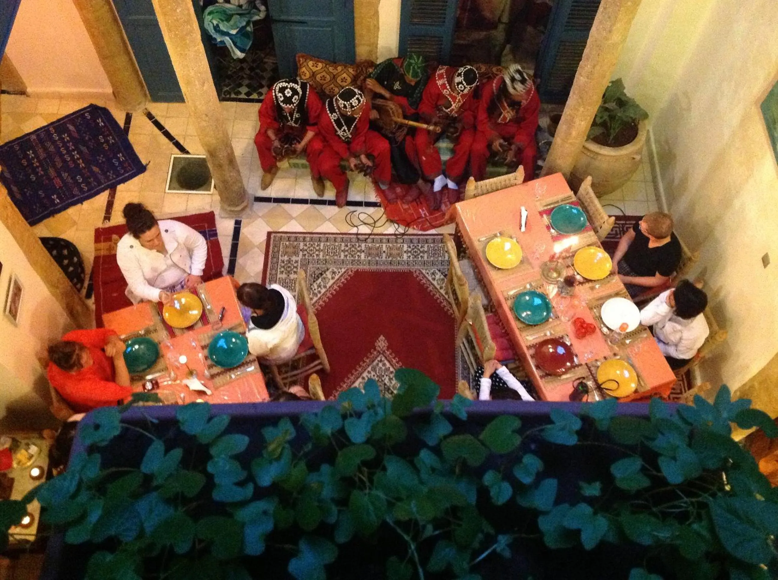 group of guests in Riad Le Cheval Blanc