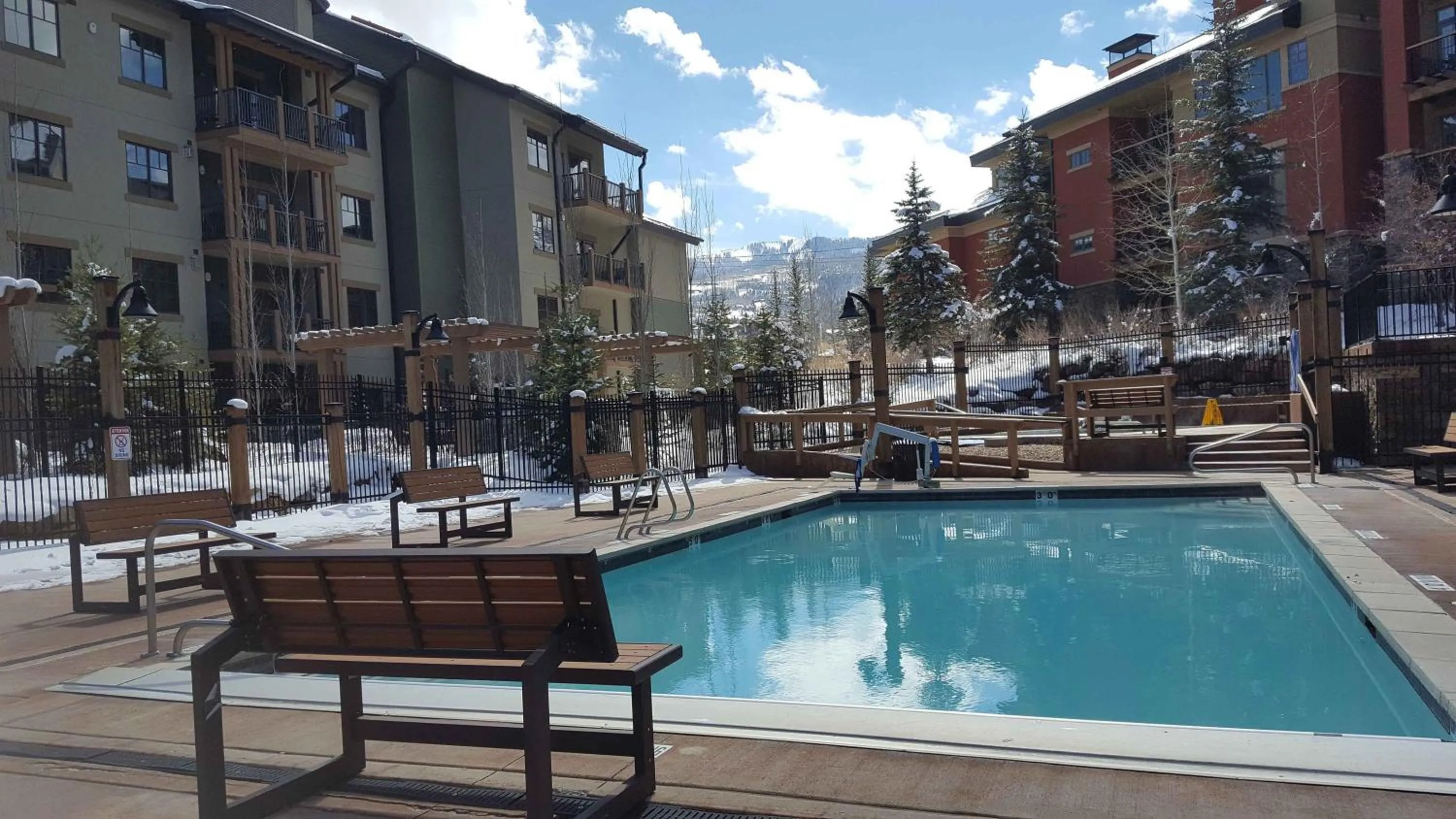 Swimming pool in Raintree's The Miners Club Park City