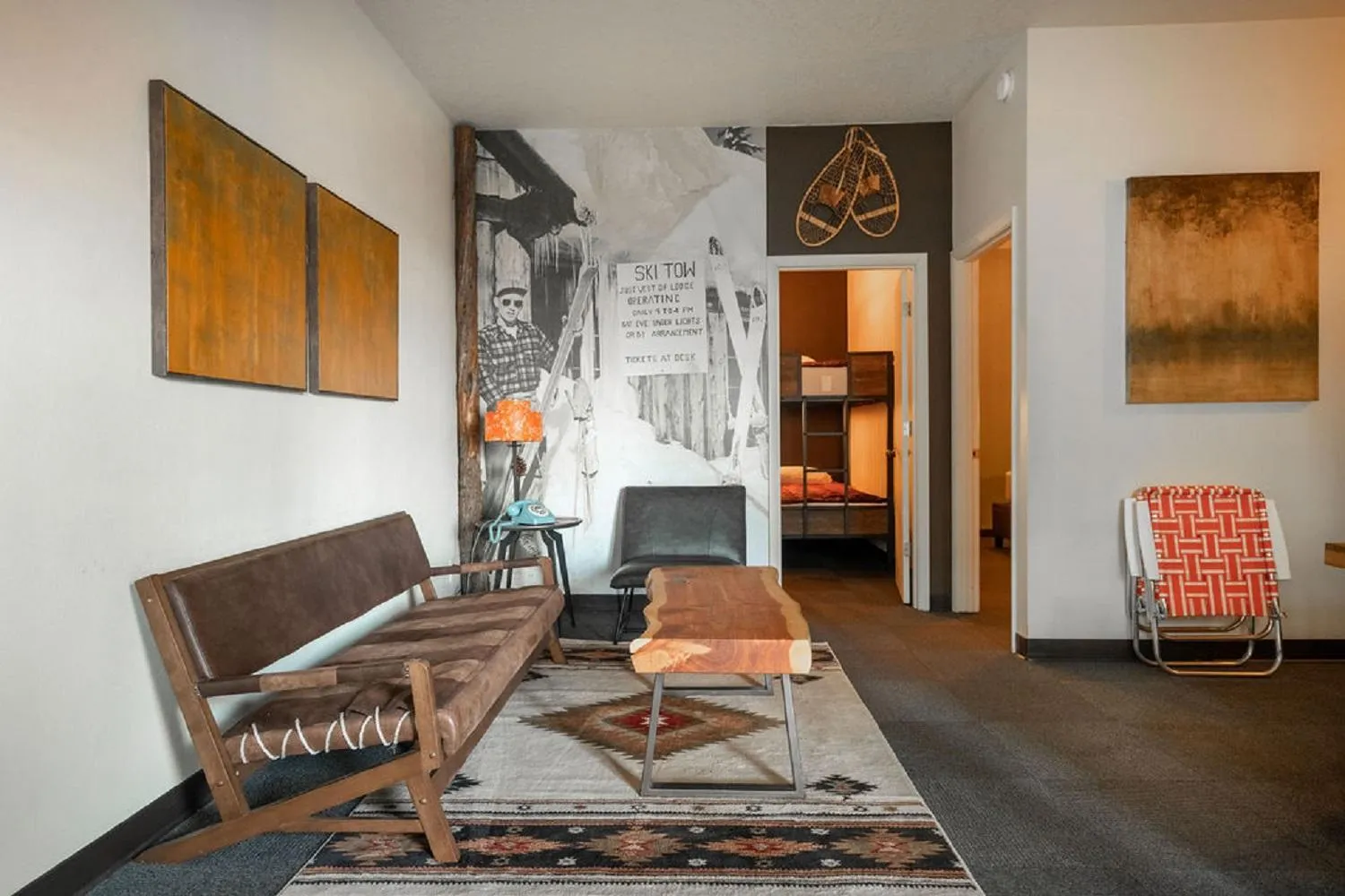 Living room in Campfire Hotel