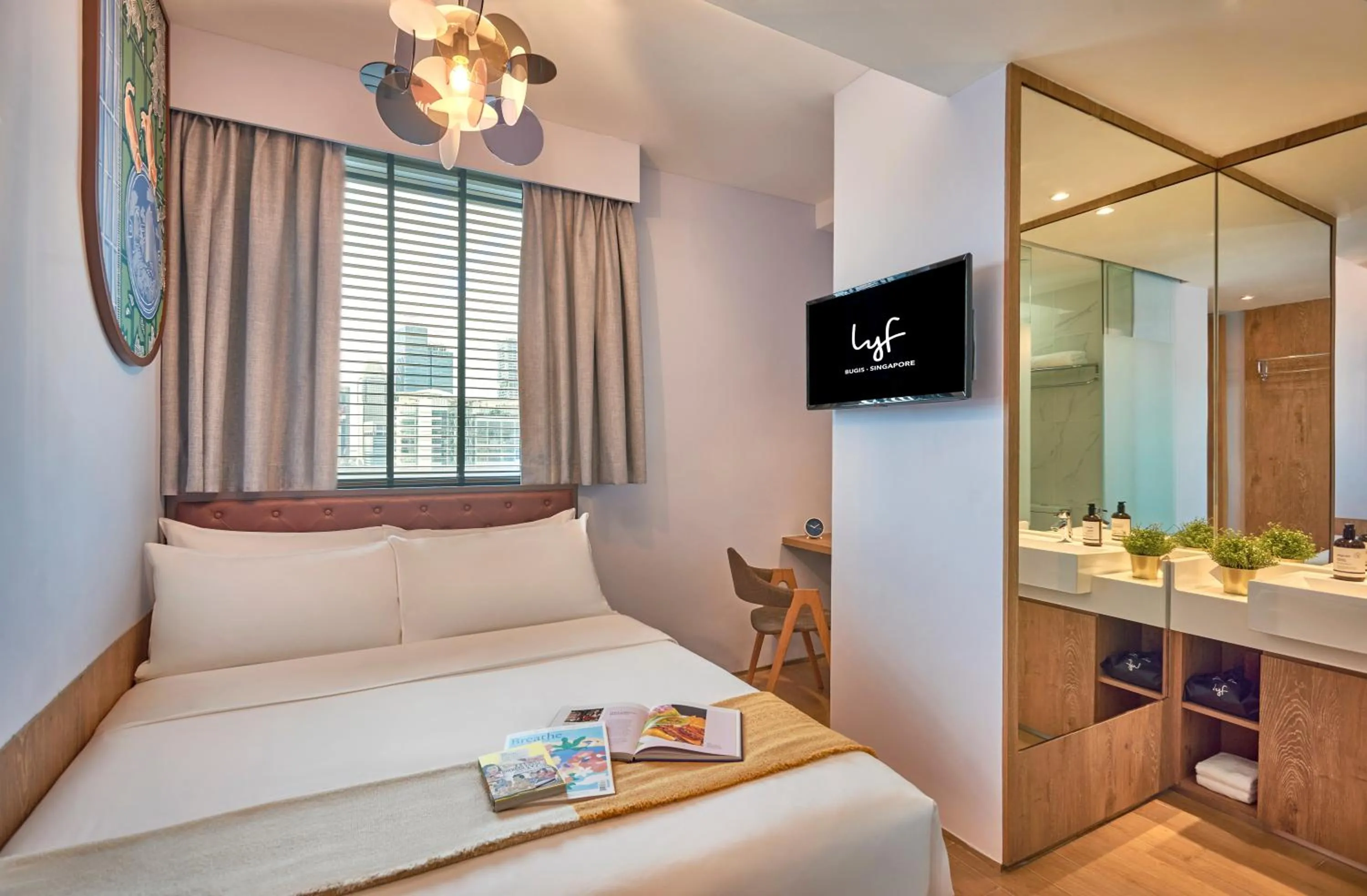 Bedroom, Bed in lyf Bugis Singapore managed by The Ascott Ltd