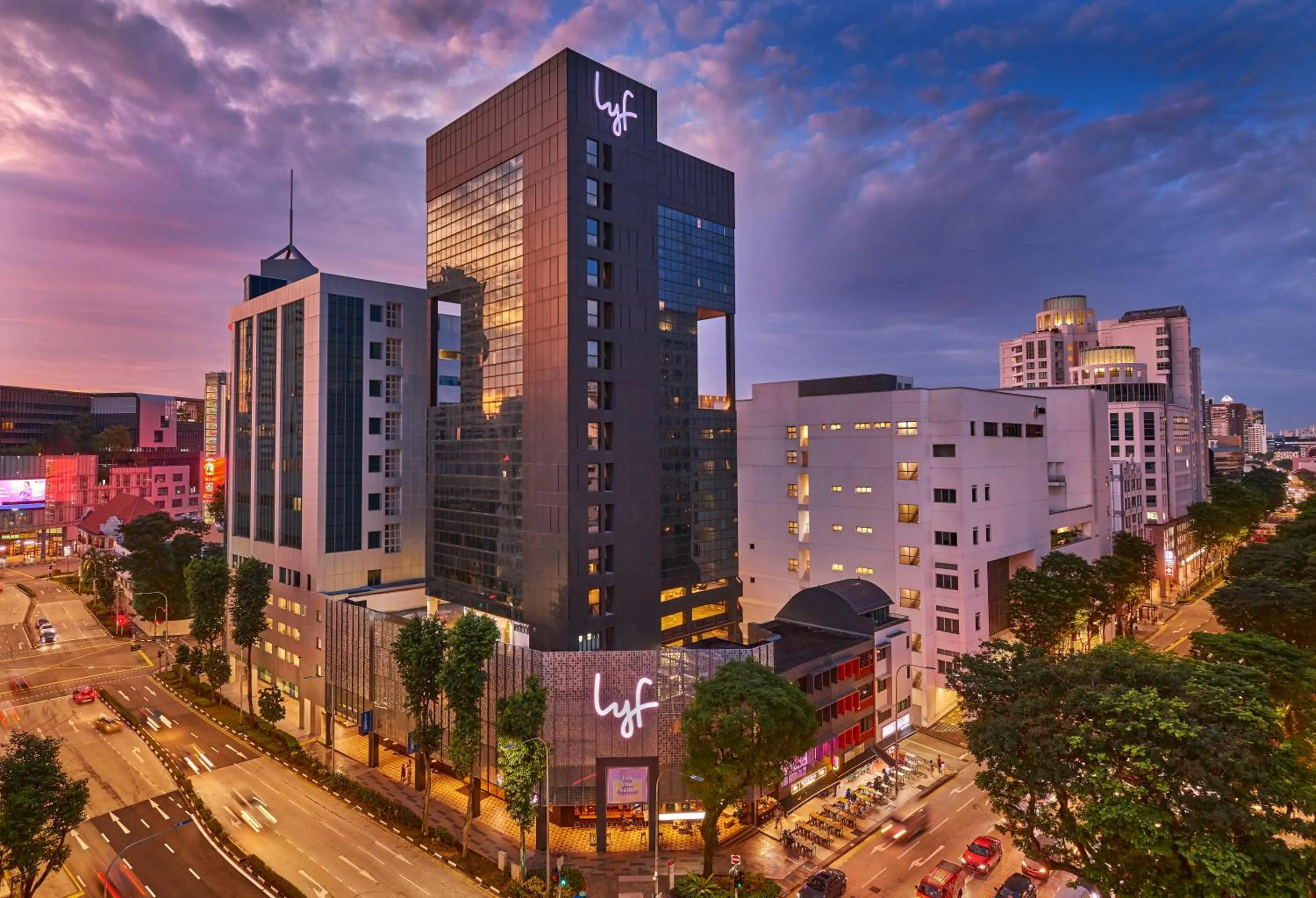 Property building in lyf Bugis Singapore managed by The Ascott Ltd